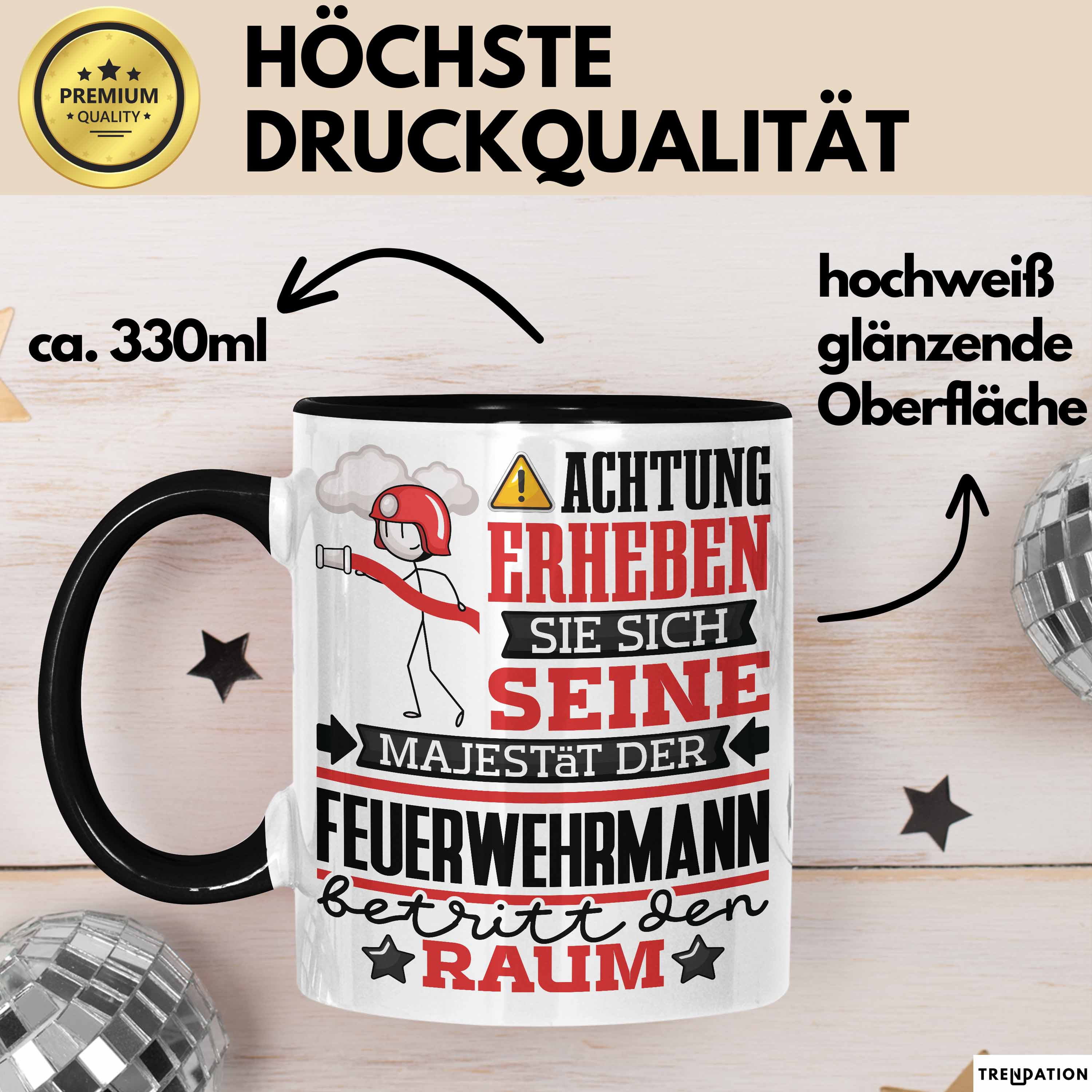Feuerwehrmann Geschenk Tasse Lustiger Spruch Erheben Sie Sich Der Feuerwehrmann
