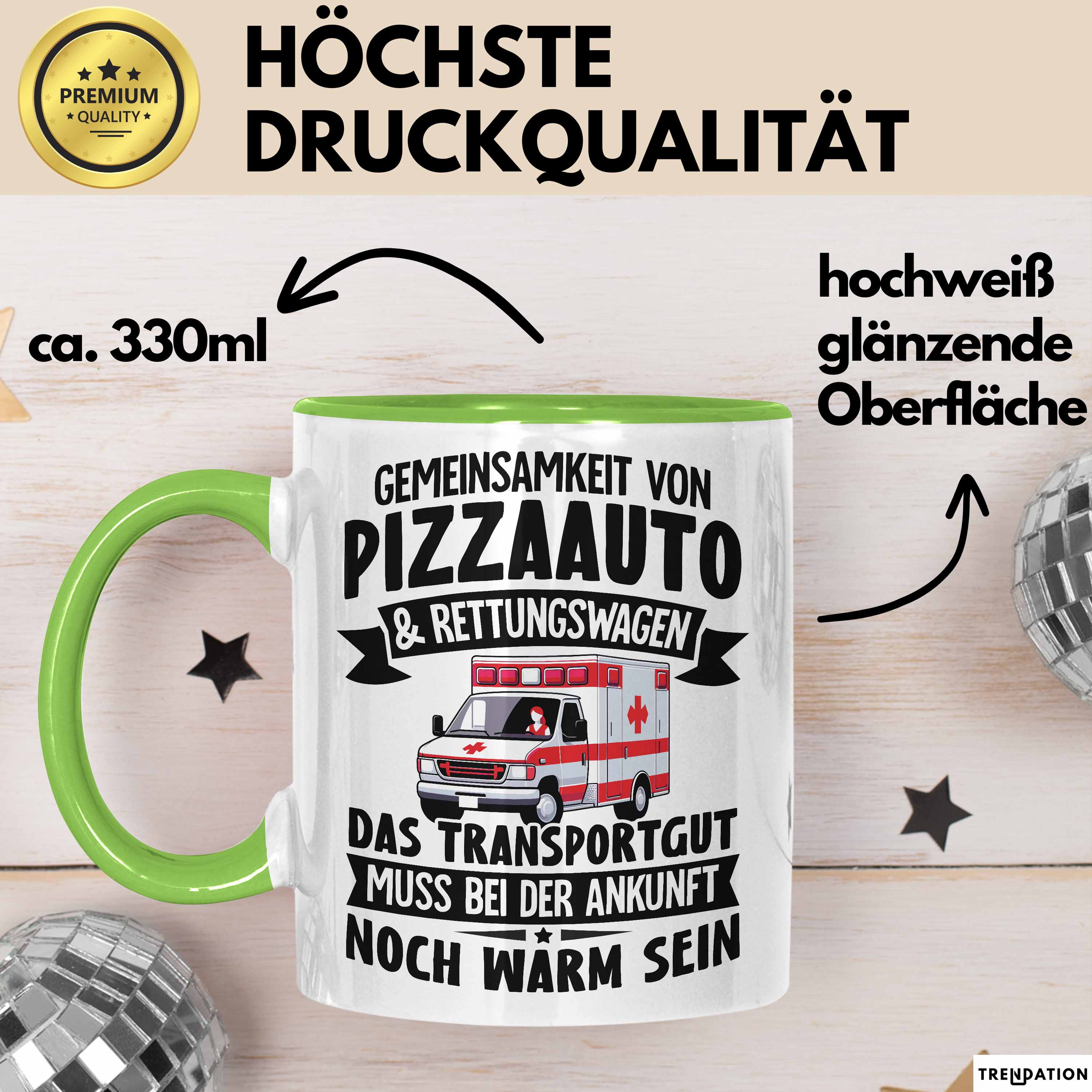 Sanitäter Geschenk Tasse Pizzaauto Rettungsdienst Rettungssanitäter Notfallsanit