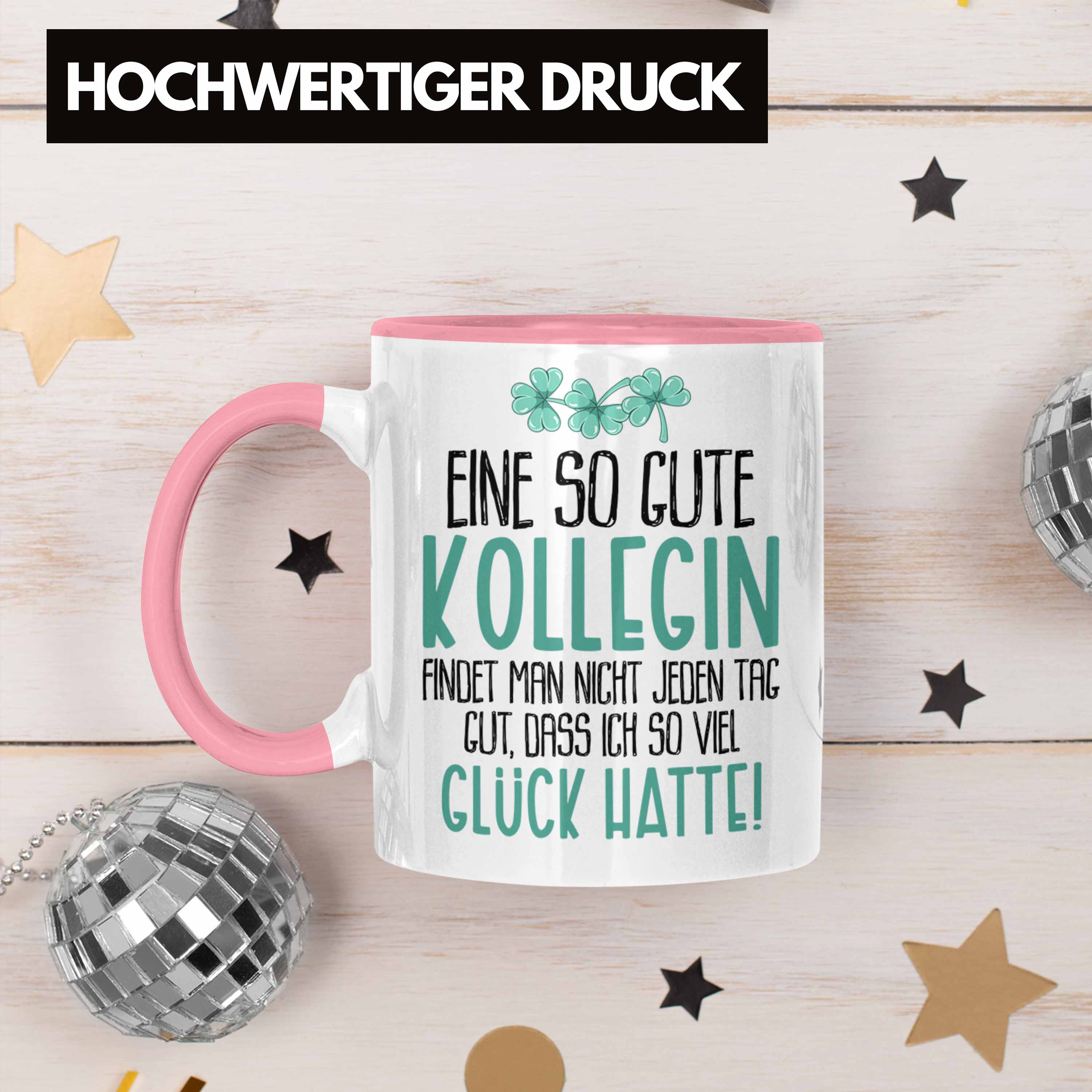 Trendation - Beste Kollegin Tasse Geschenk Spruch Arbeitskollegin Geschenkidee G