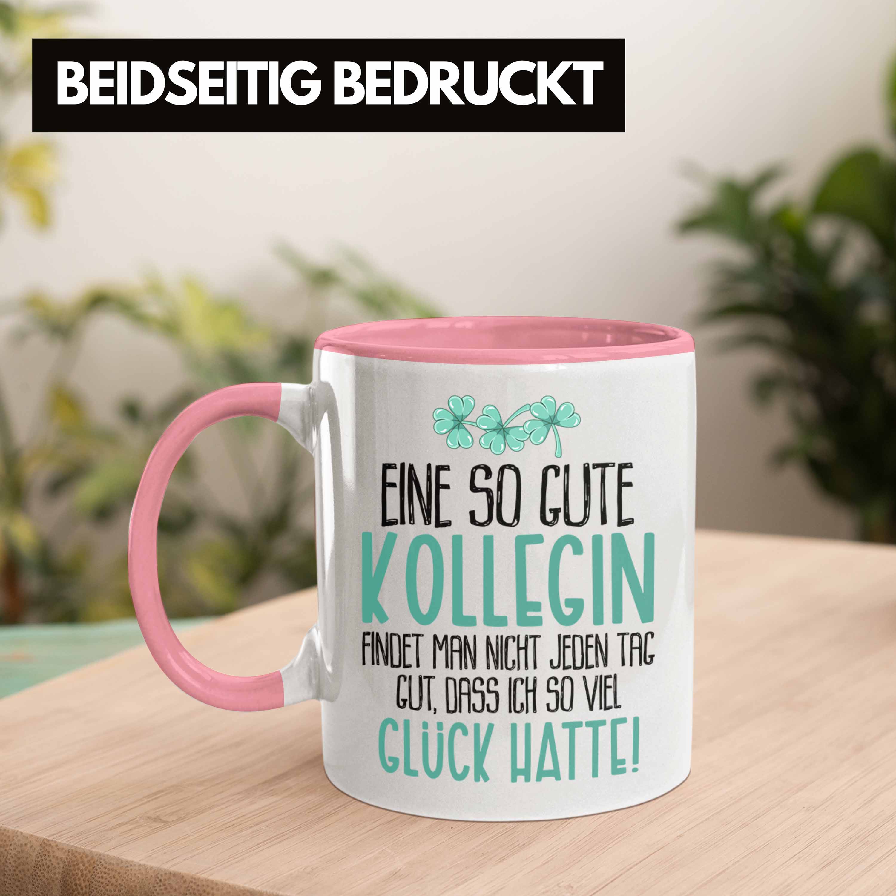 Trendation - Beste Kollegin Tasse Geschenk Spruch Arbeitskollegin Geschenkidee G