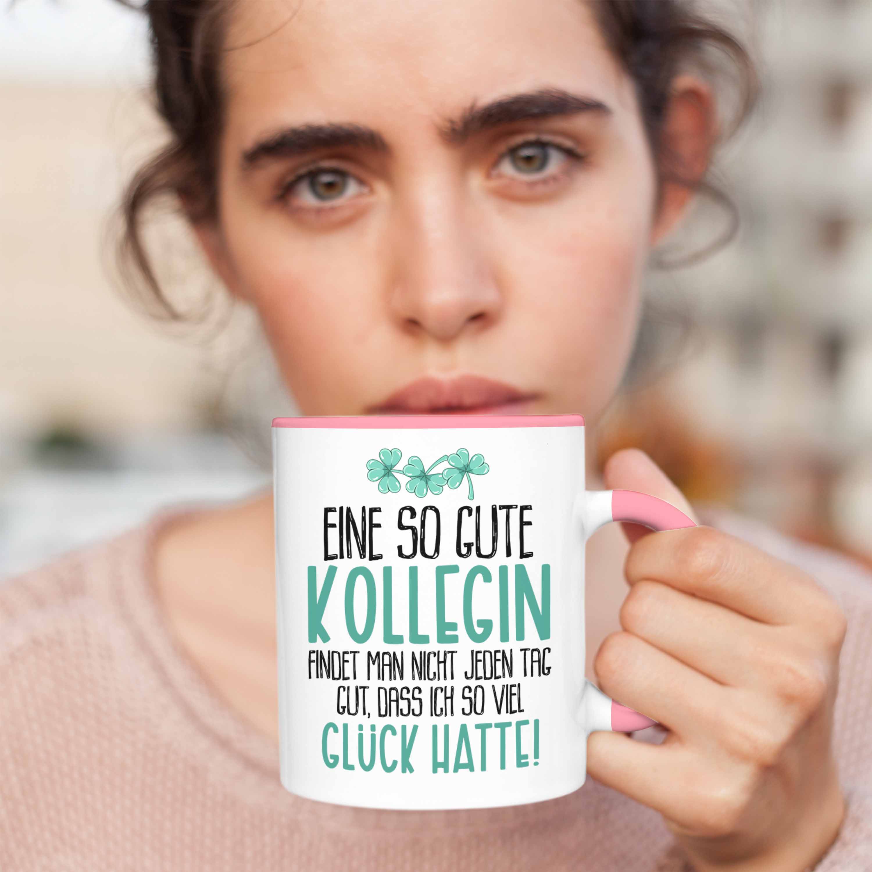Trendation - Beste Kollegin Tasse Geschenk Spruch Arbeitskollegin Geschenkidee G