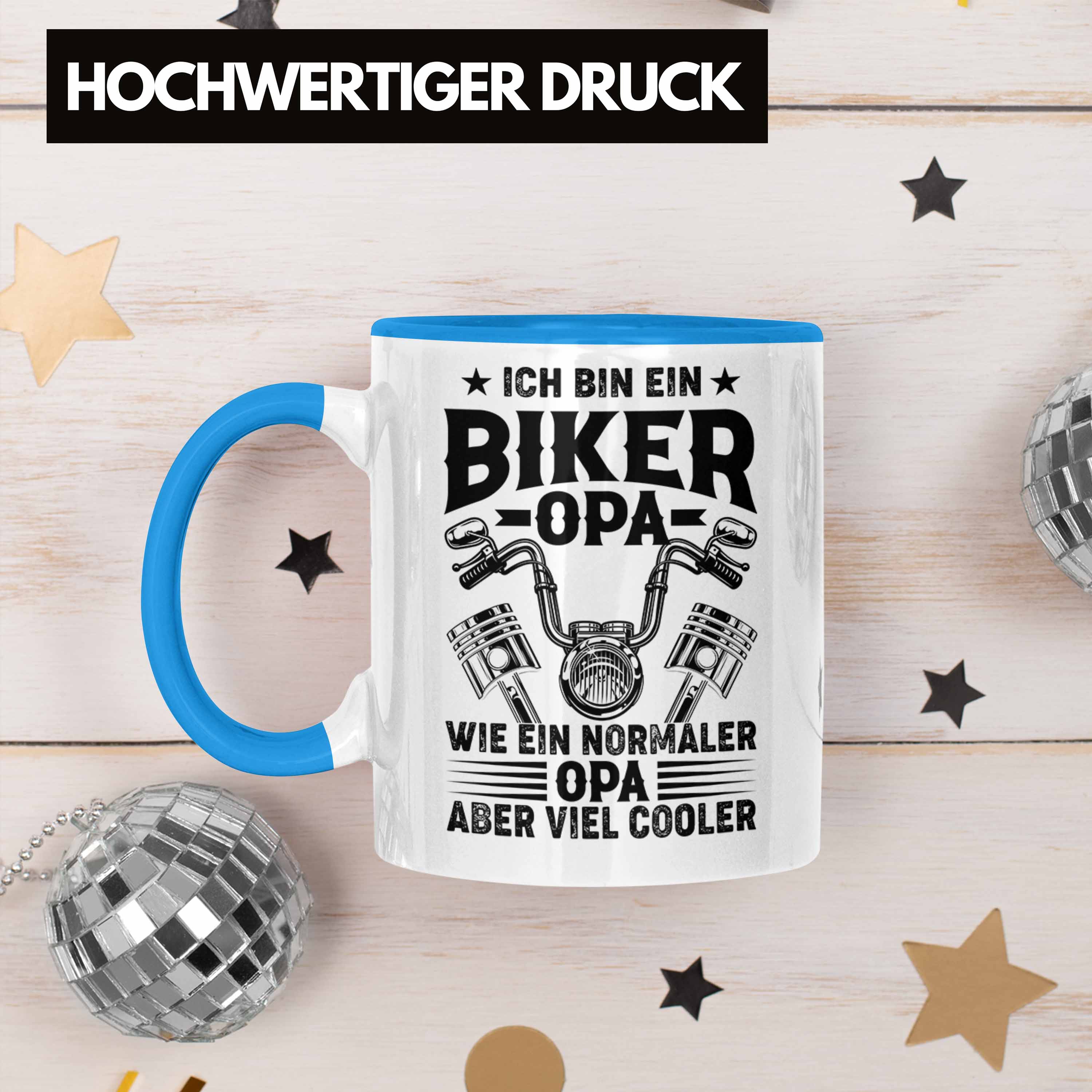 Trendation - Opa Motorrad Geschenk Tasse Opa Motorradfahrer Geschenkidee Vaterta