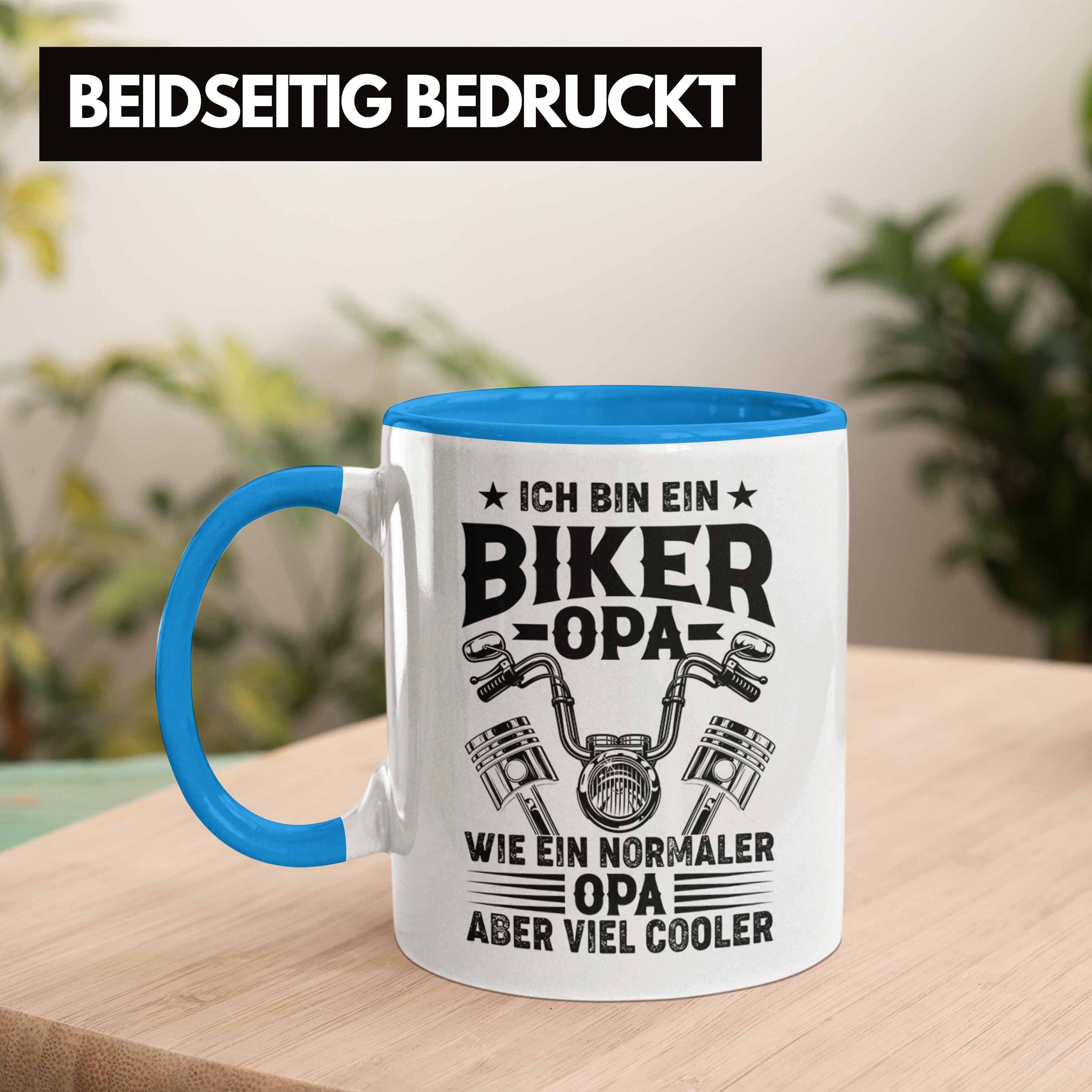 Trendation - Opa Motorrad Geschenk Tasse Opa Motorradfahrer Geschenkidee Vaterta