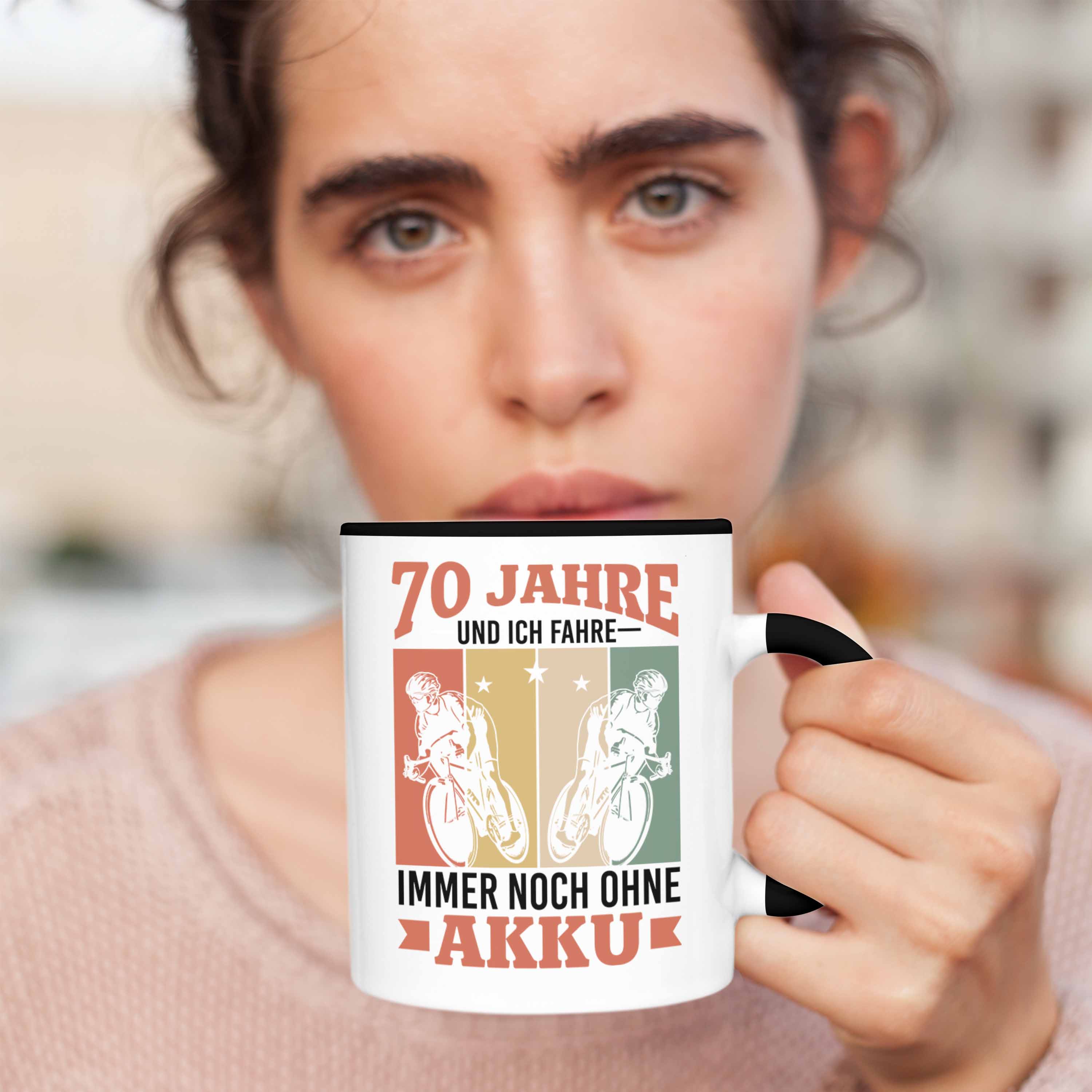 Trendation - 70 Jahre Und Ich Fahre Immer Noch Ohne Akku Tasse Geschenk für Rent