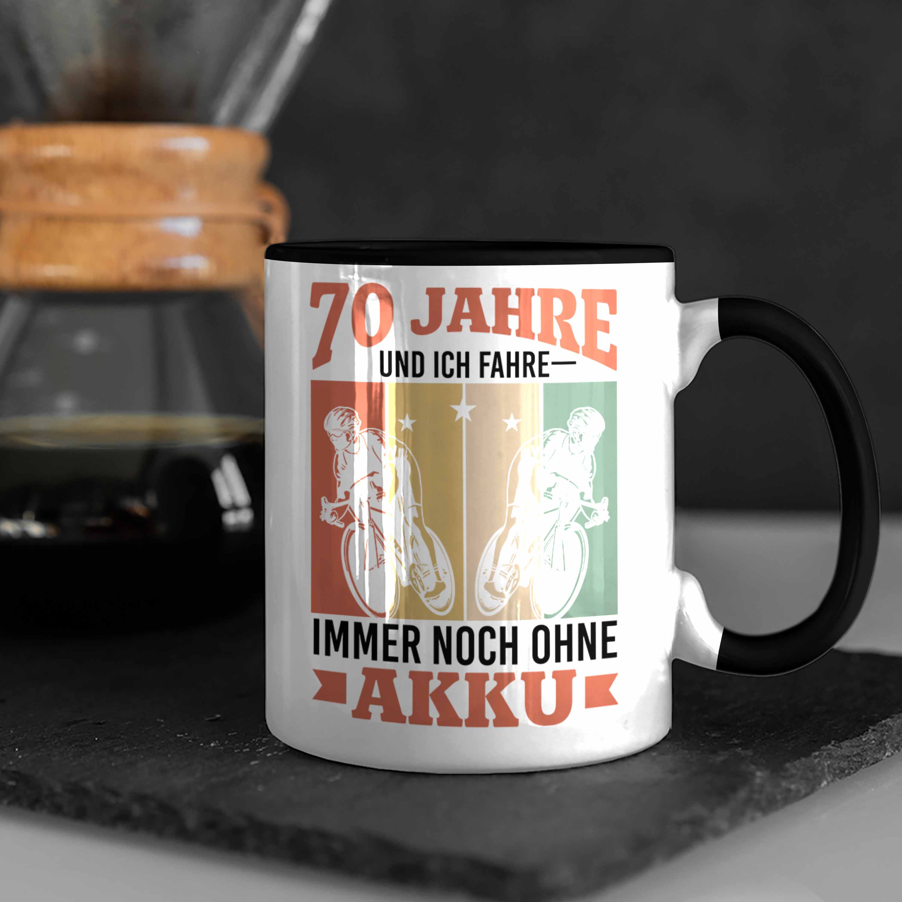 Trendation - 70 Jahre Und Ich Fahre Immer Noch Ohne Akku Tasse Geschenk für Rent