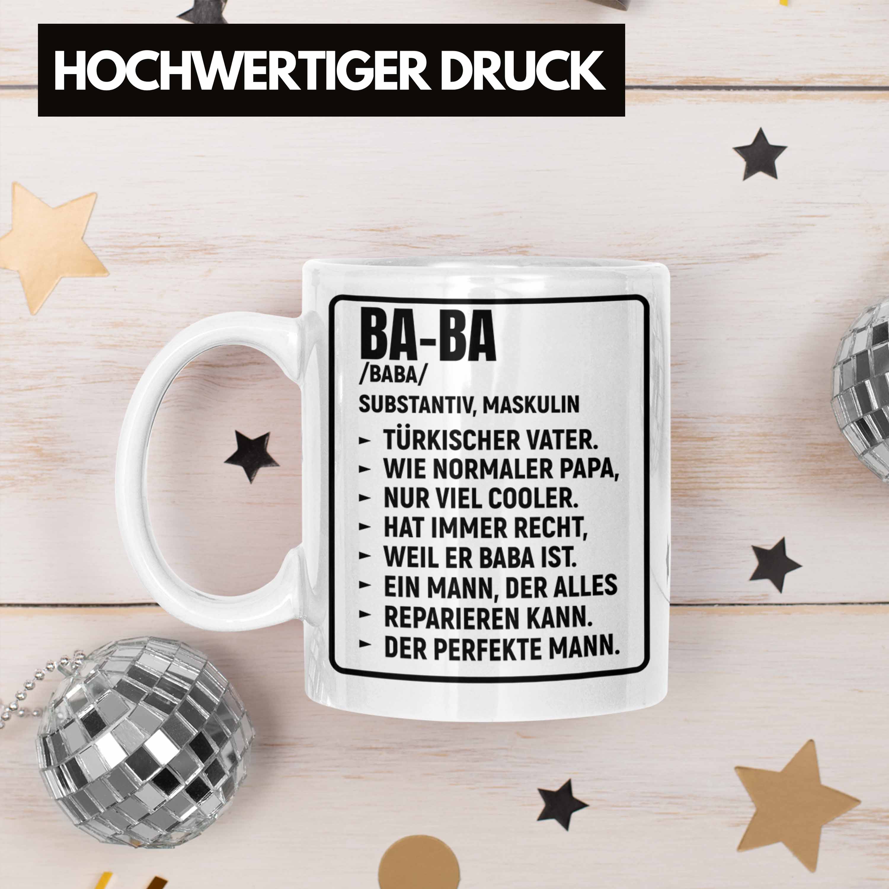 Trendation - Türkischer Vater Geschenk Tasse Türken Kaffeetasse Baba Papa