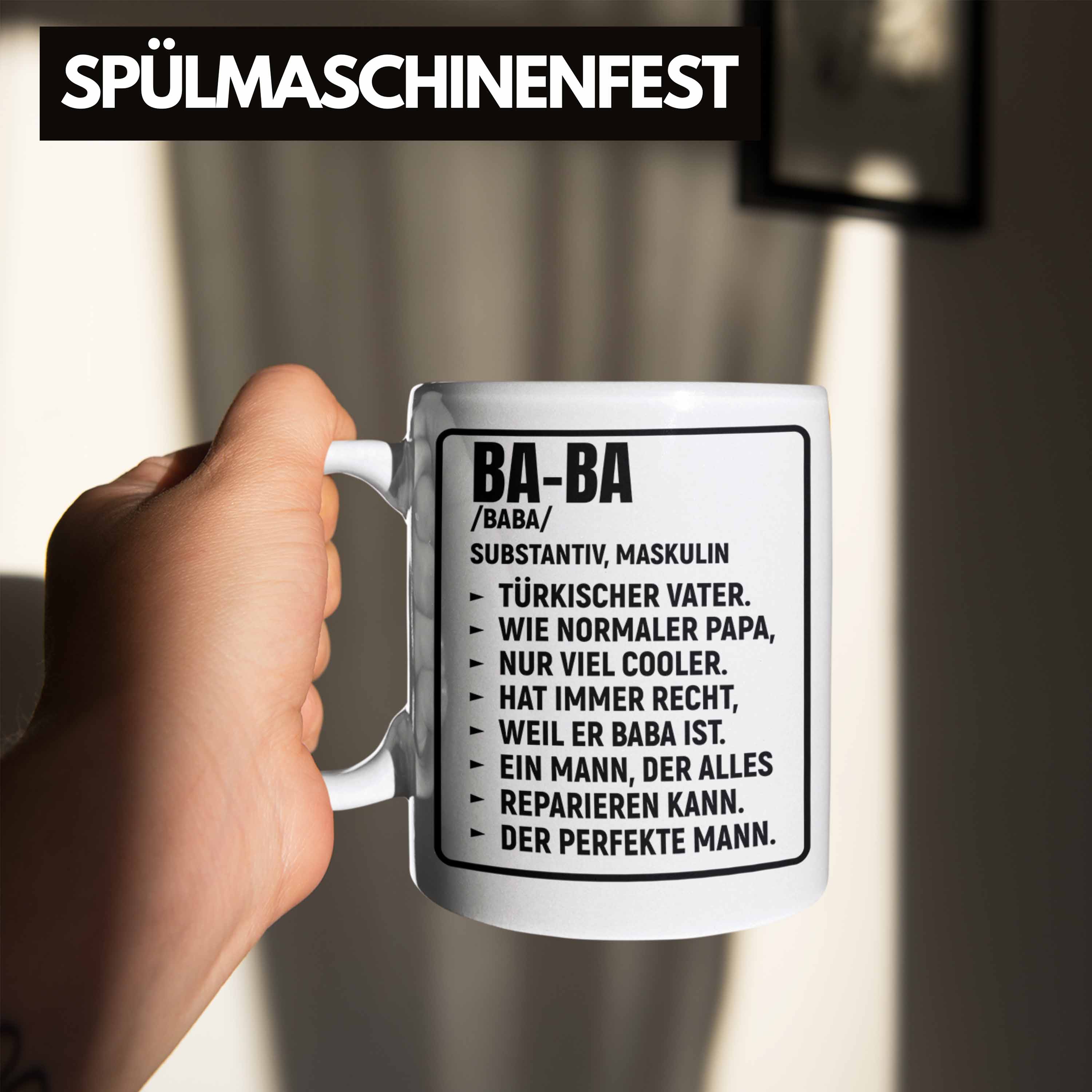 Trendation - Türkischer Vater Geschenk Tasse Türken Kaffeetasse Baba Papa