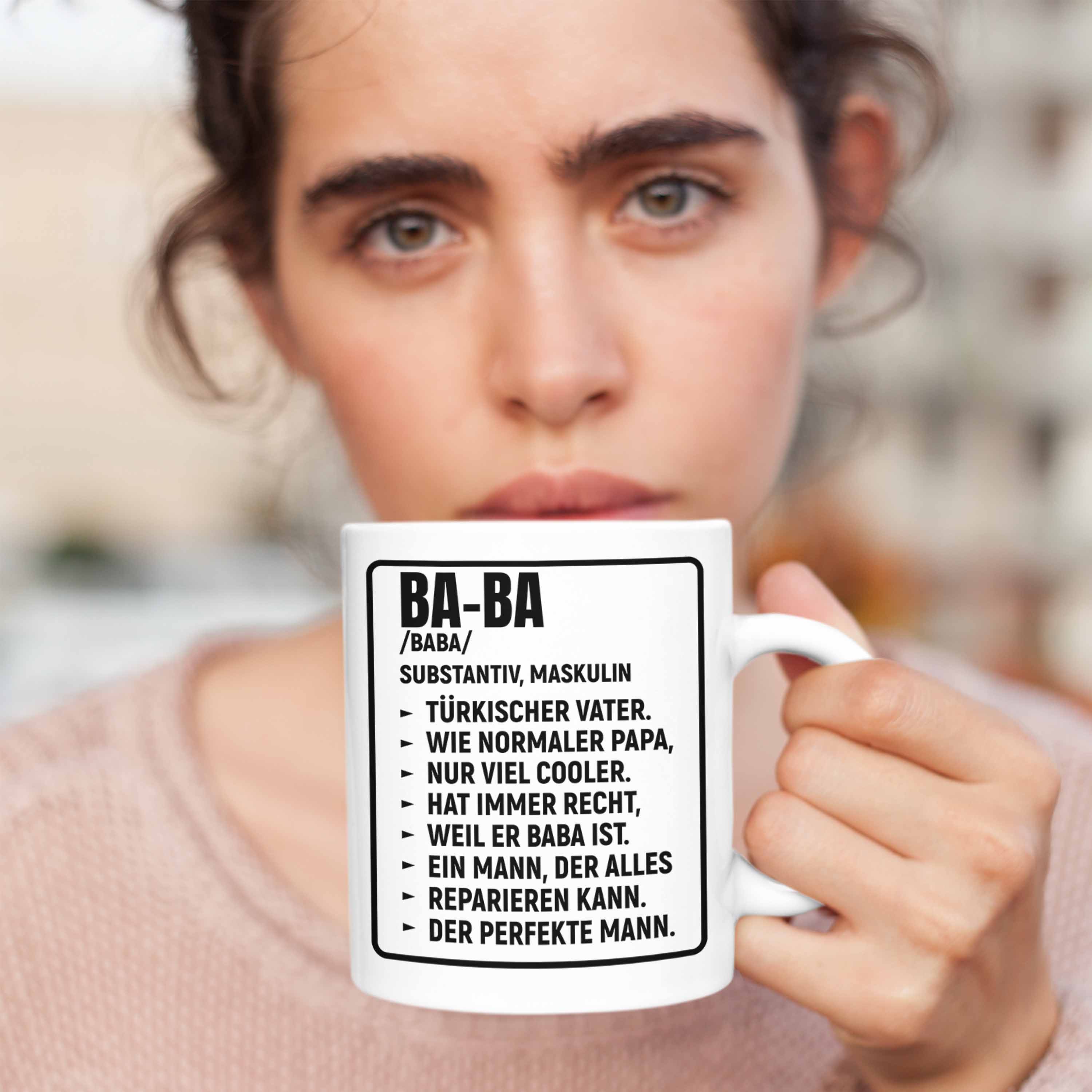 Trendation - Türkischer Vater Geschenk Tasse Türken Kaffeetasse Baba Papa