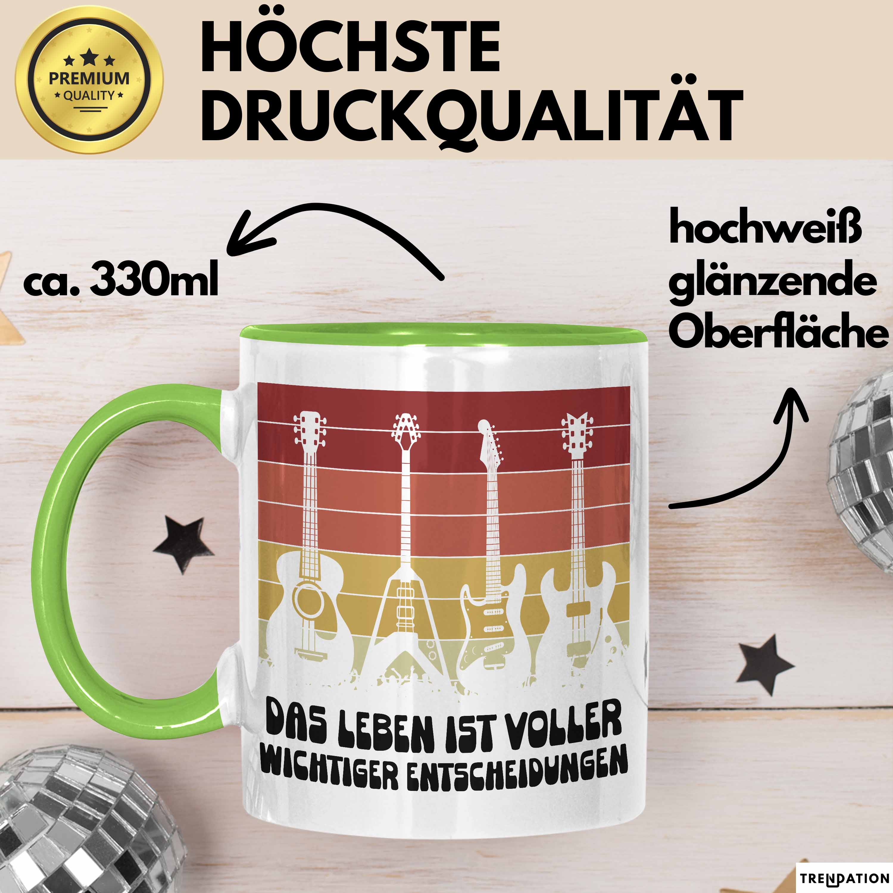 Gitarre Tasse Geschenk Gitarrist Rock Musiker Bassgitarre Rocker Geschenkidee Ge