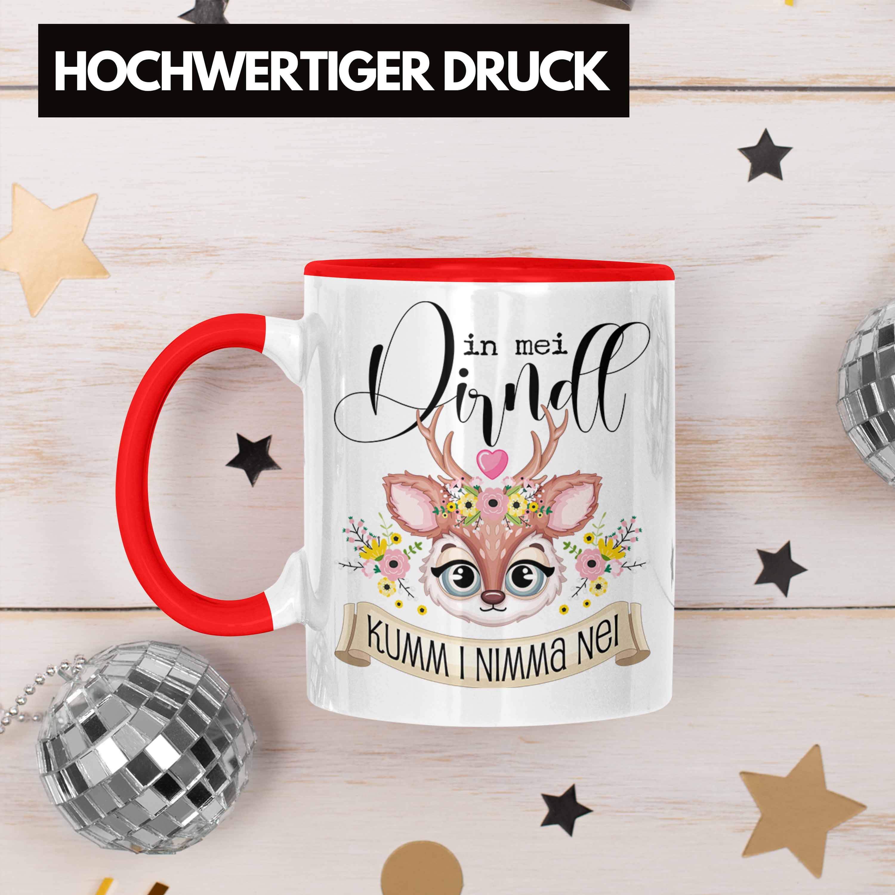 Trendation - Oktoberfest Dirndl Lustiger Spruch Geschenkidee Deko Dekoration Dir