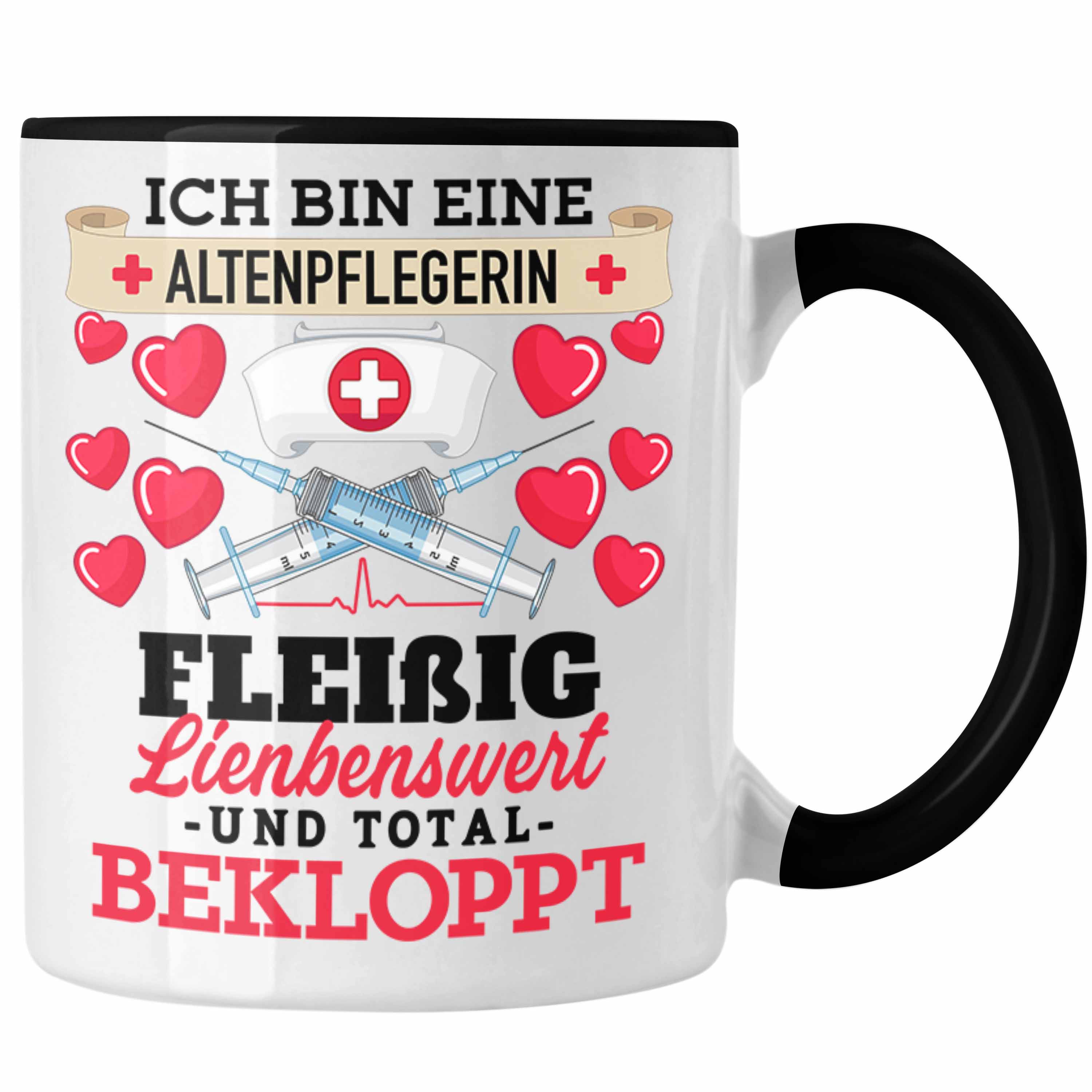 Trendation - Altenpflegerin Tasse Geschenk Frauen Altenpflege Lustiger Spruch Da