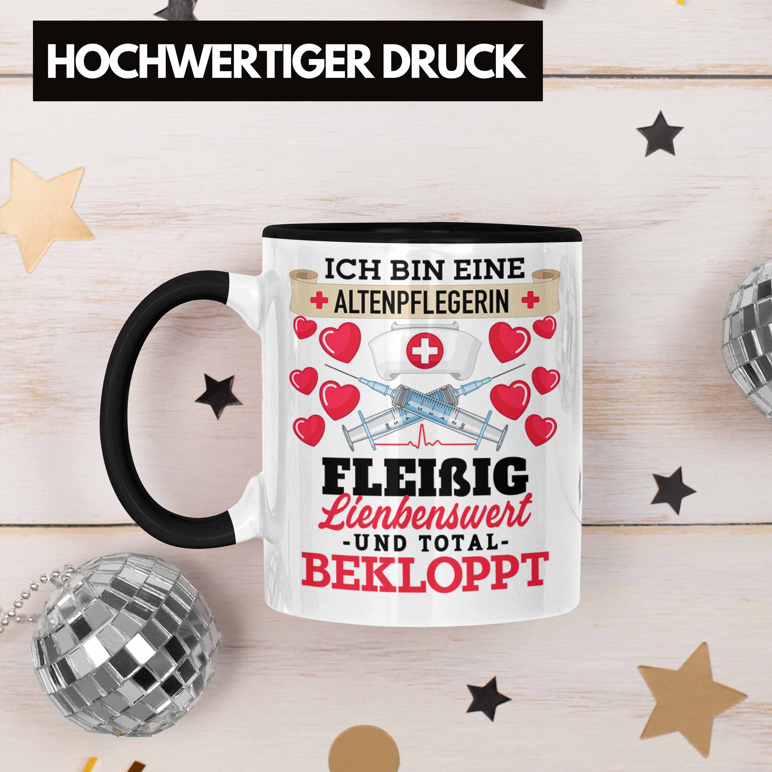 Trendation - Altenpflegerin Tasse Geschenk Frauen Altenpflege Lustiger Spruch Da