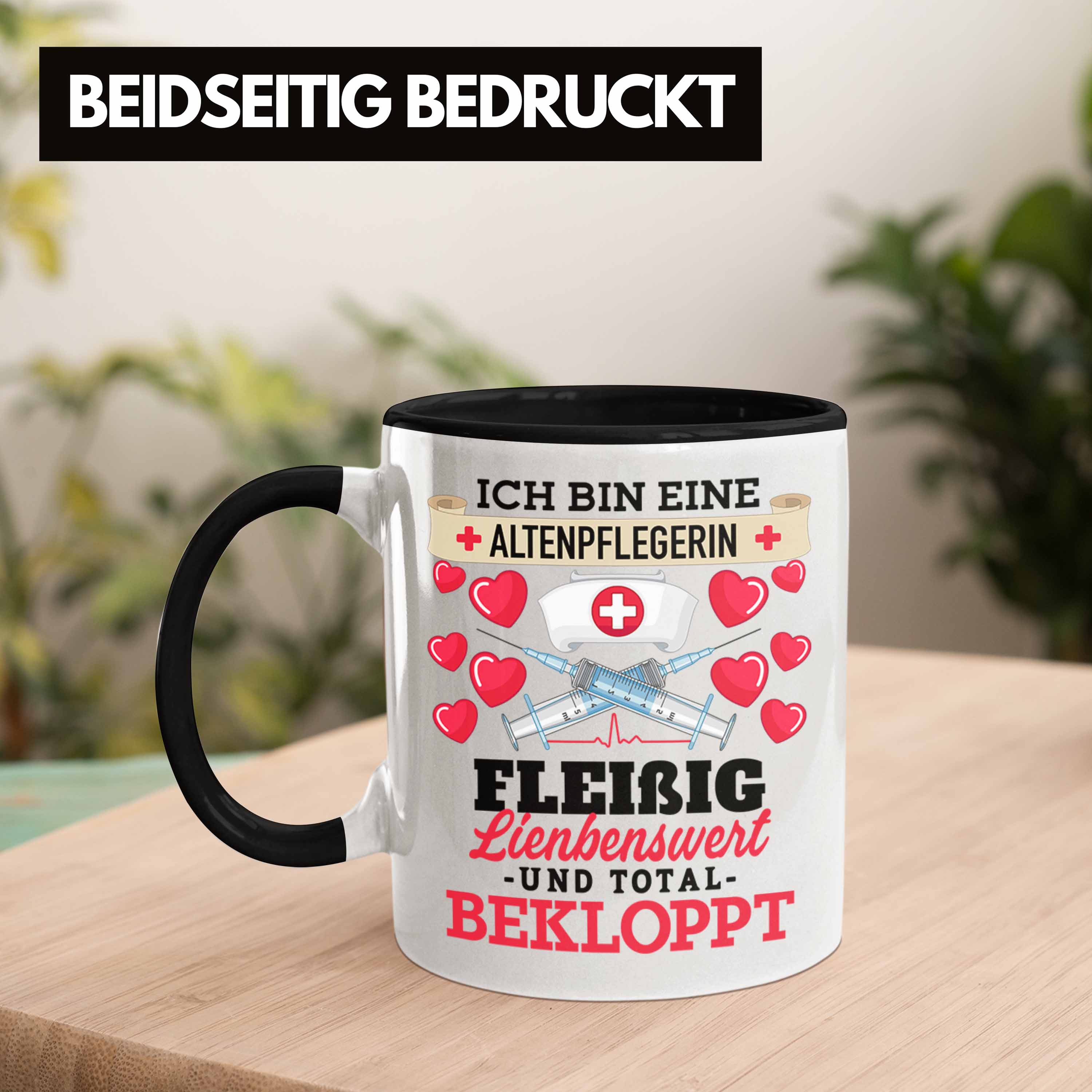 Trendation - Altenpflegerin Tasse Geschenk Frauen Altenpflege Lustiger Spruch Da