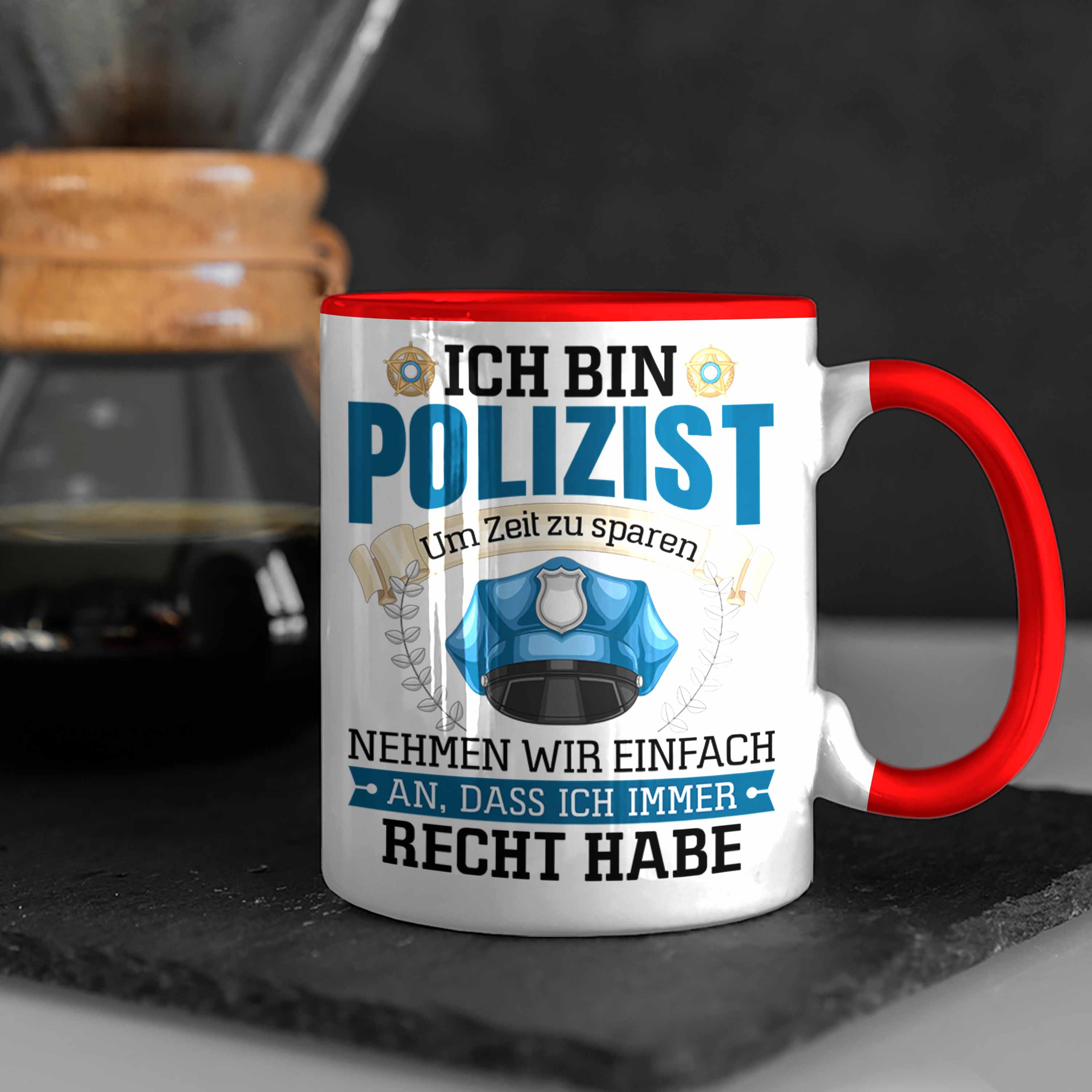 Trendation - Polizist Tasse Geschenk Lustiger Spruch Männer Bester Polizei