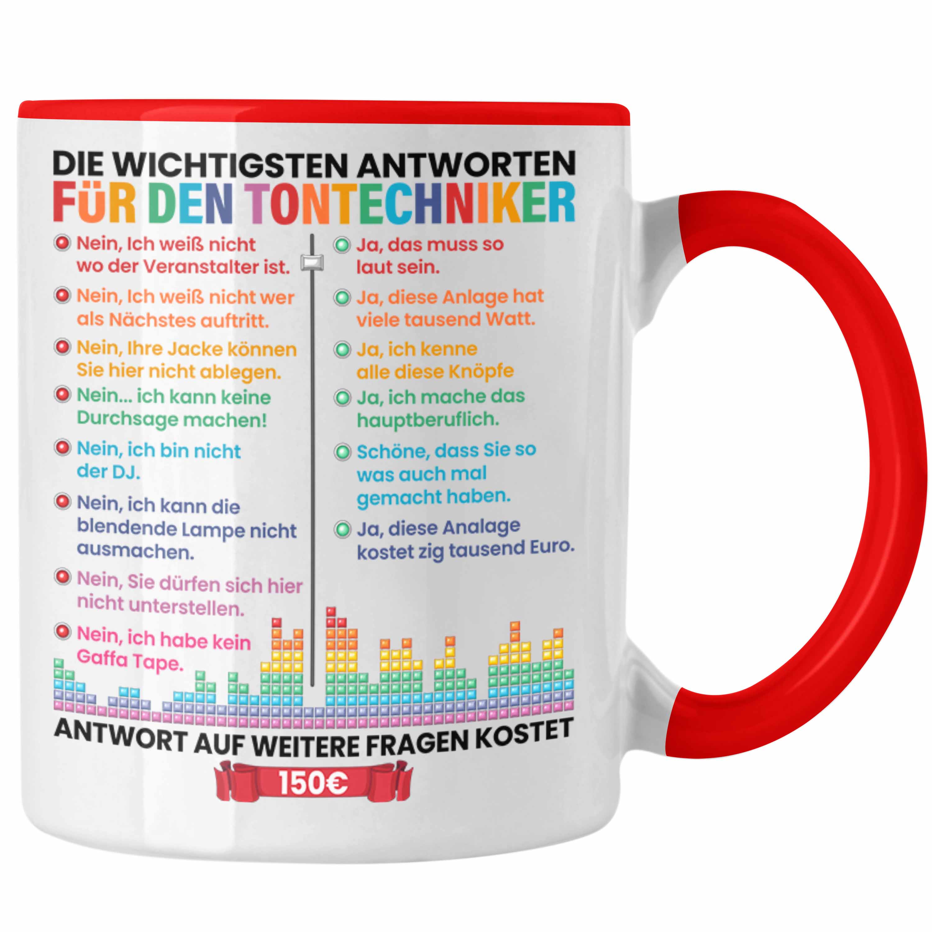 Trendation - Tontechniker Tasse Geschenk Lustiger Spruch Männer Frauen Toningeni