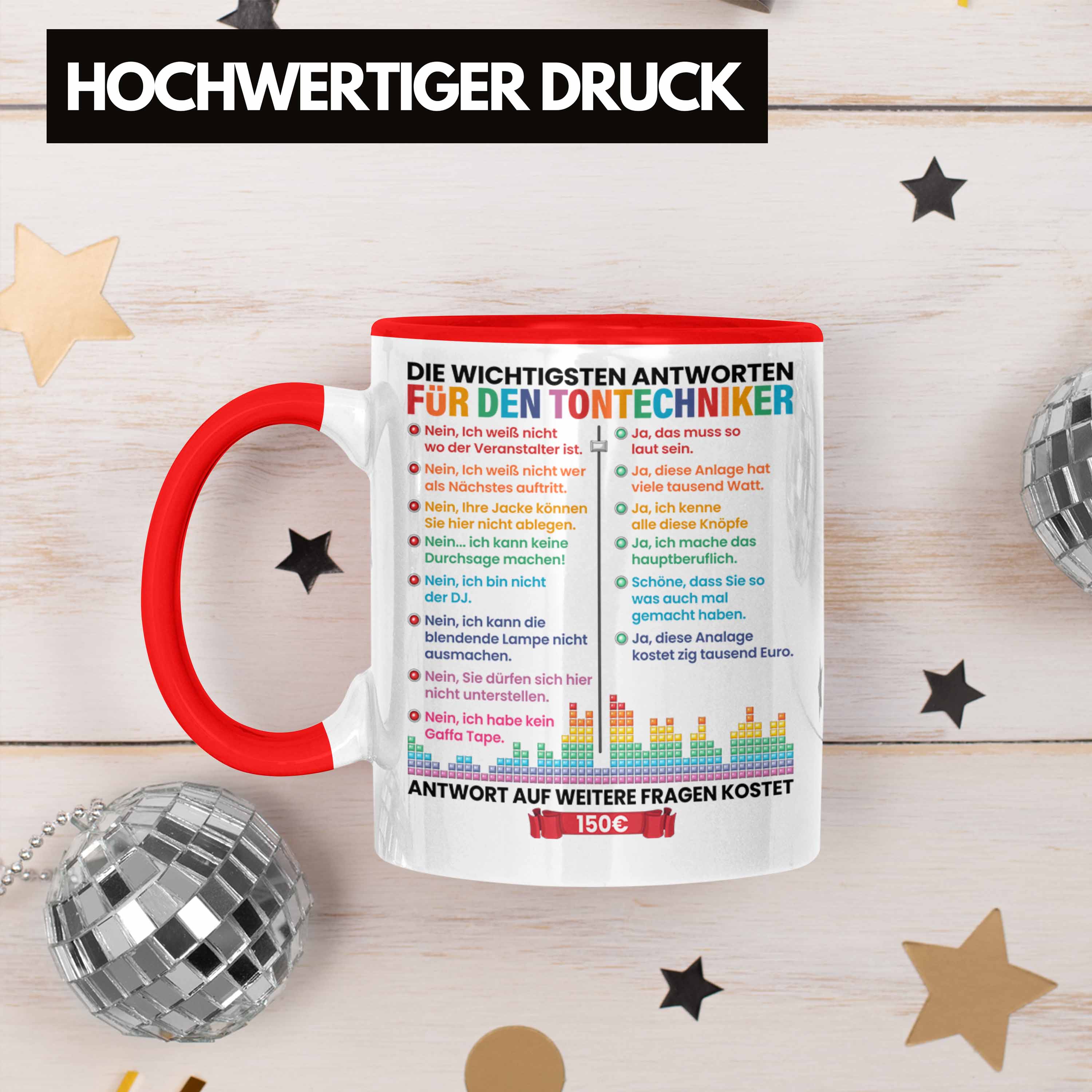 Trendation - Tontechniker Tasse Geschenk Lustiger Spruch Männer Frauen Toningeni