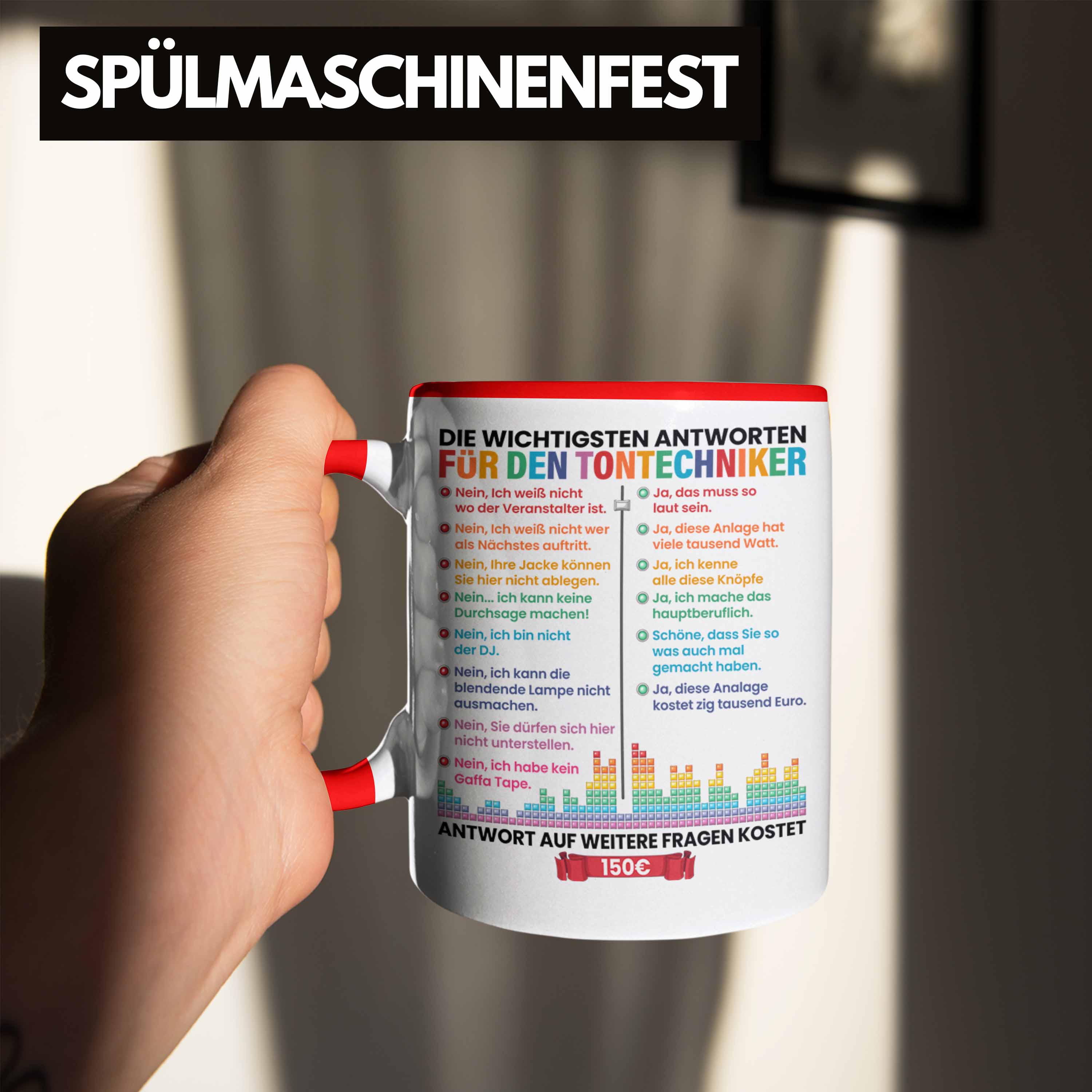 Trendation - Tontechniker Tasse Geschenk Lustiger Spruch Männer Frauen Toningeni