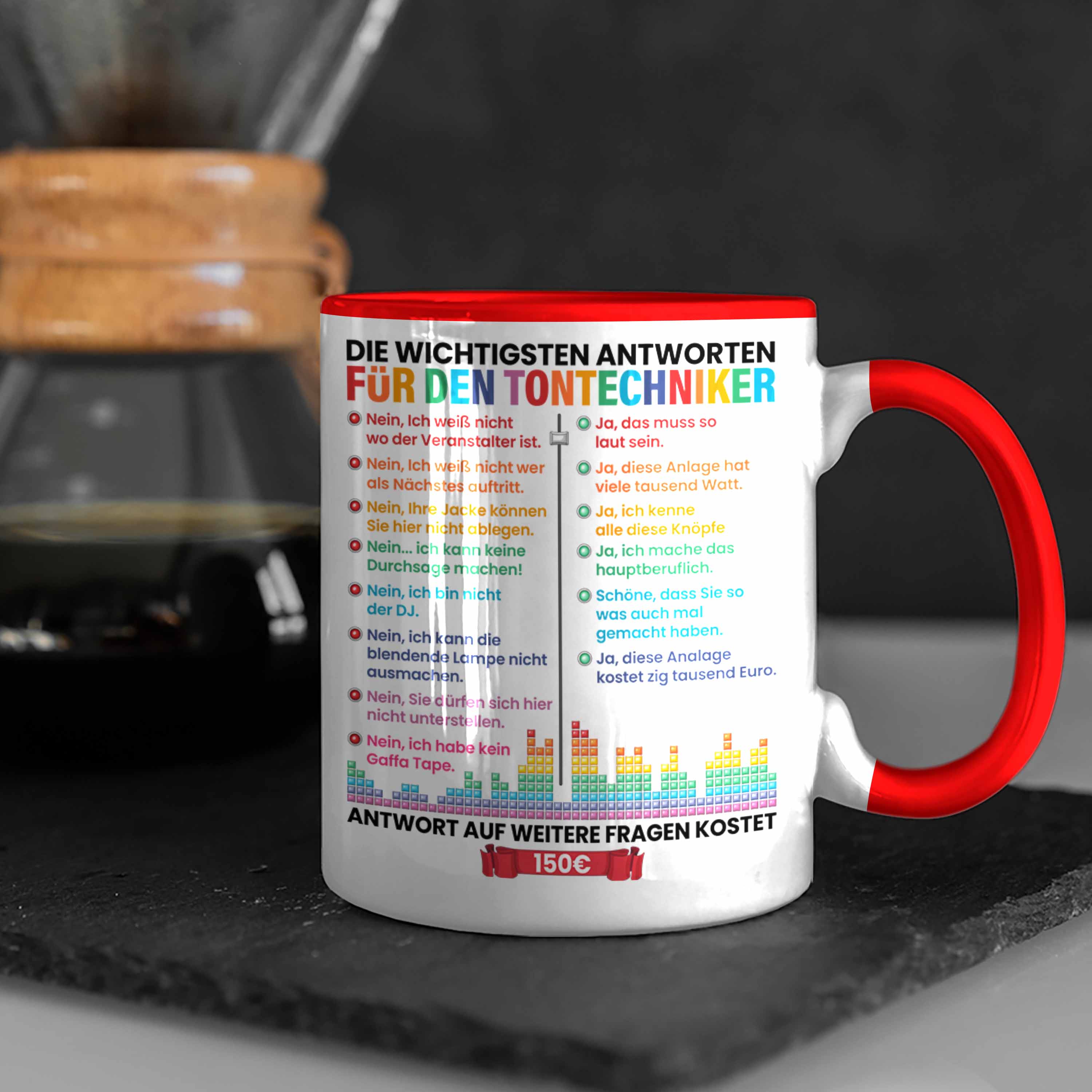 Trendation - Tontechniker Tasse Geschenk Lustiger Spruch Männer Frauen Toningeni