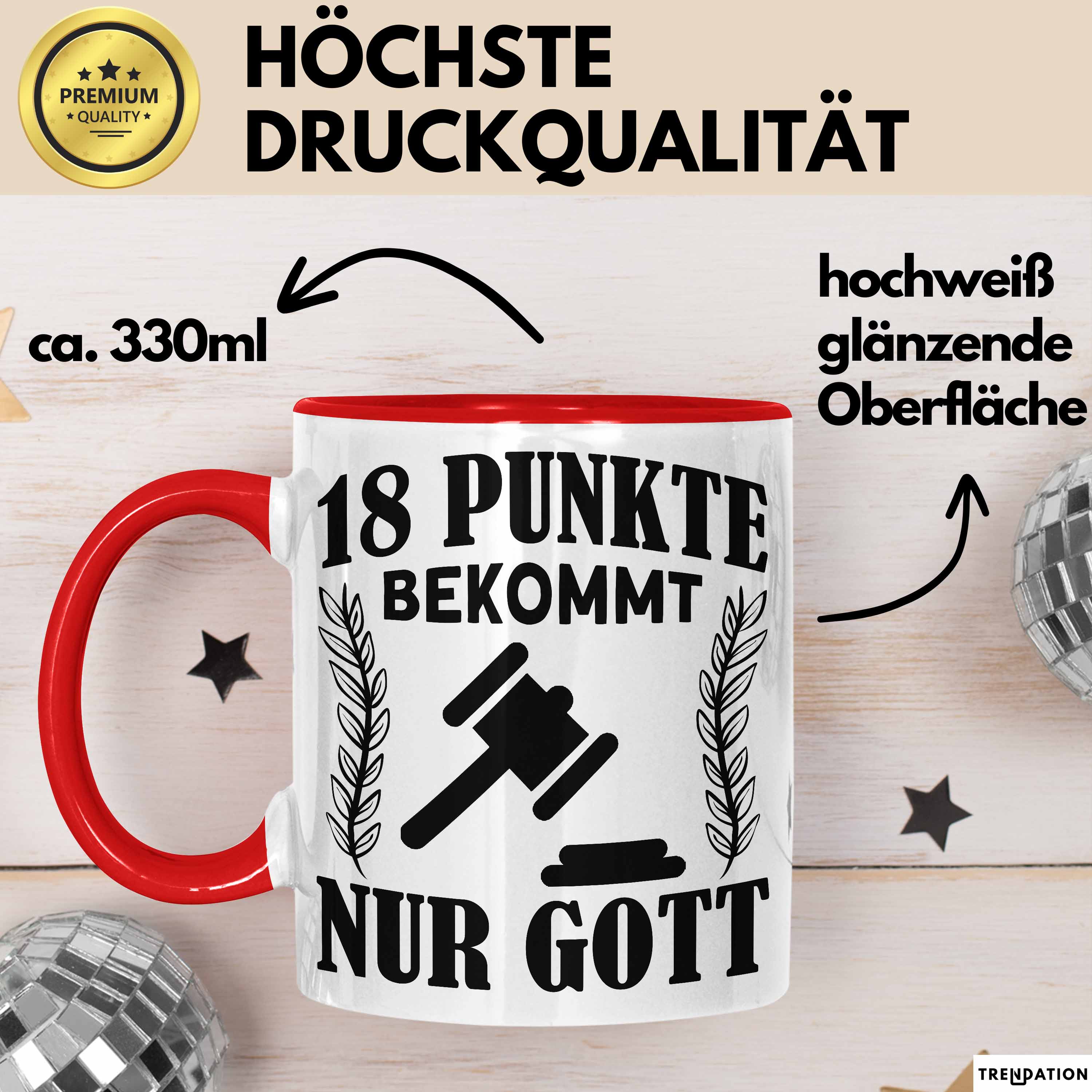 Jura Tasse Geschenk Anwalt Richter 18 Punkte Bekommt Nur Gott Geschenkidee Juris