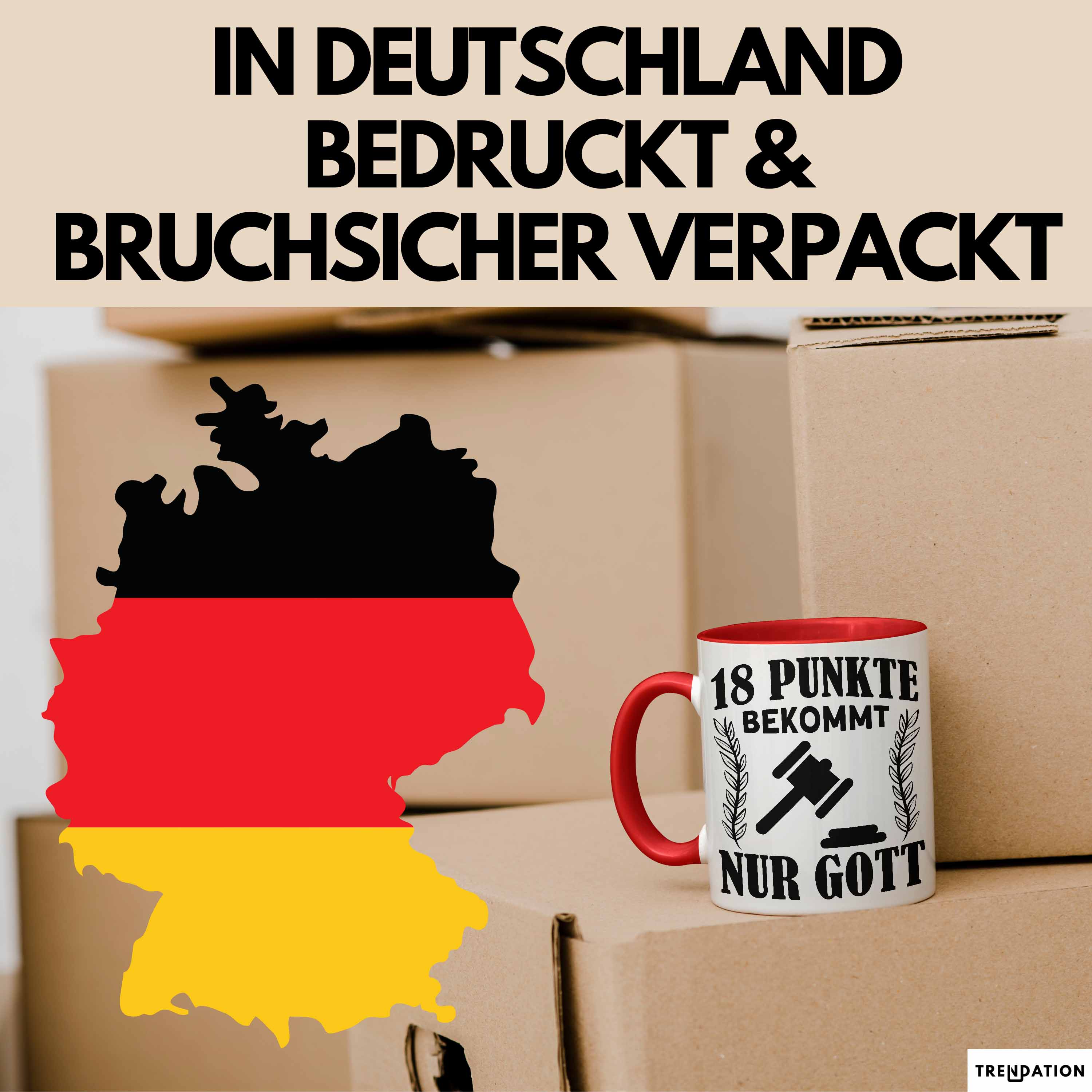 Jura Tasse Geschenk Anwalt Richter 18 Punkte Bekommt Nur Gott Geschenkidee Juris