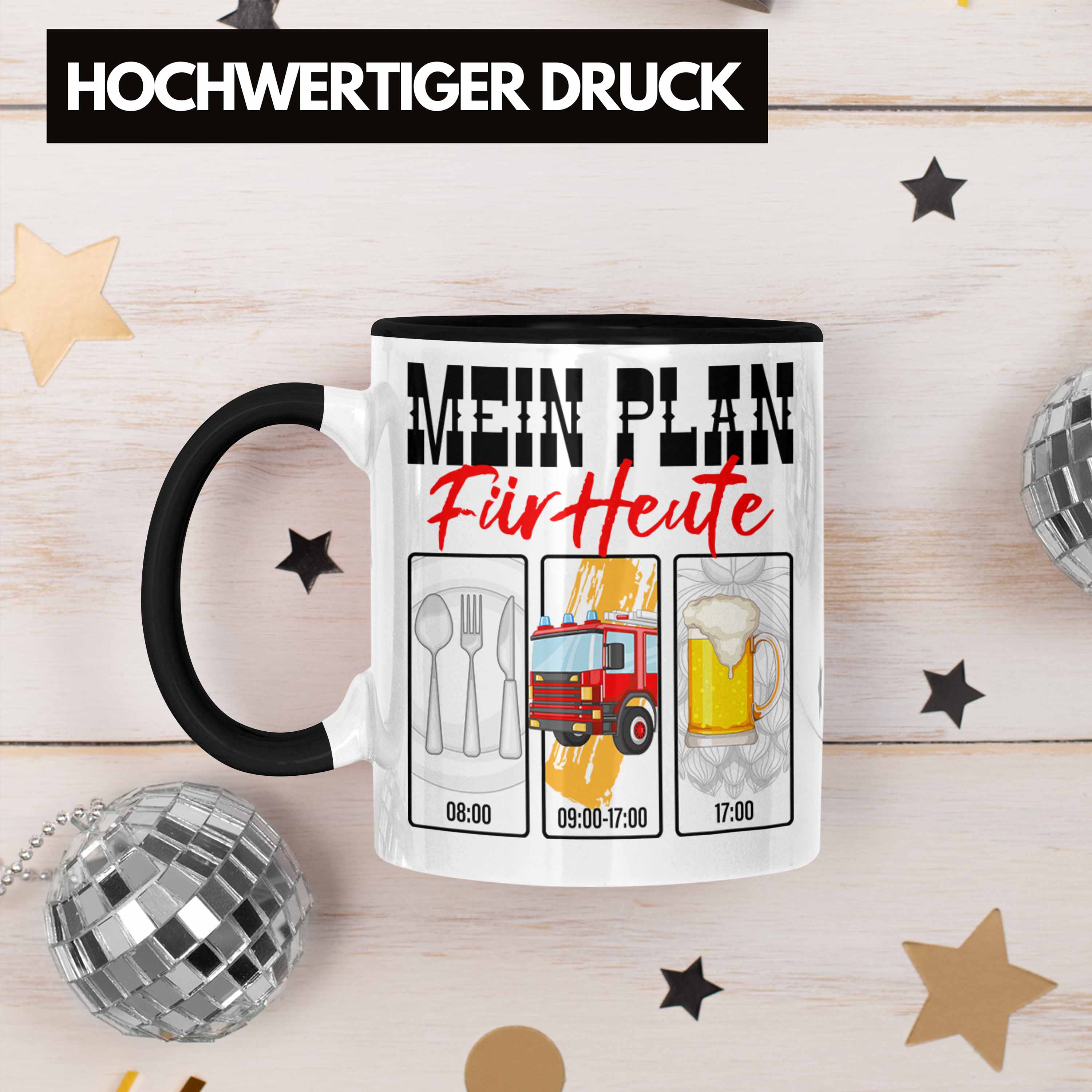 Trendation - Feuerwehr Tasse Lustiges Geschenk für Feuerwehrmann Grafik Becher G