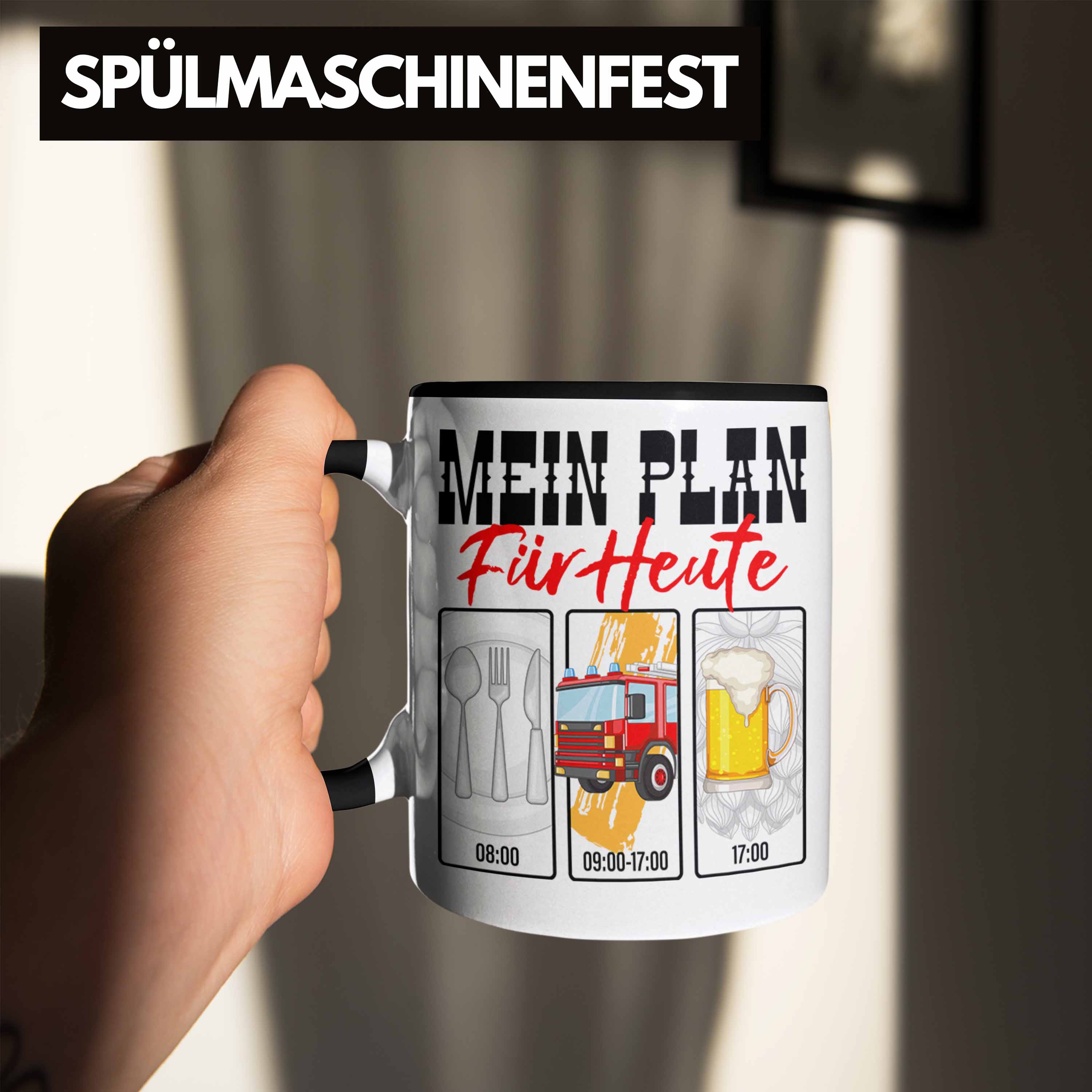 Trendation - Feuerwehr Tasse Lustiges Geschenk für Feuerwehrmann Grafik Becher G
