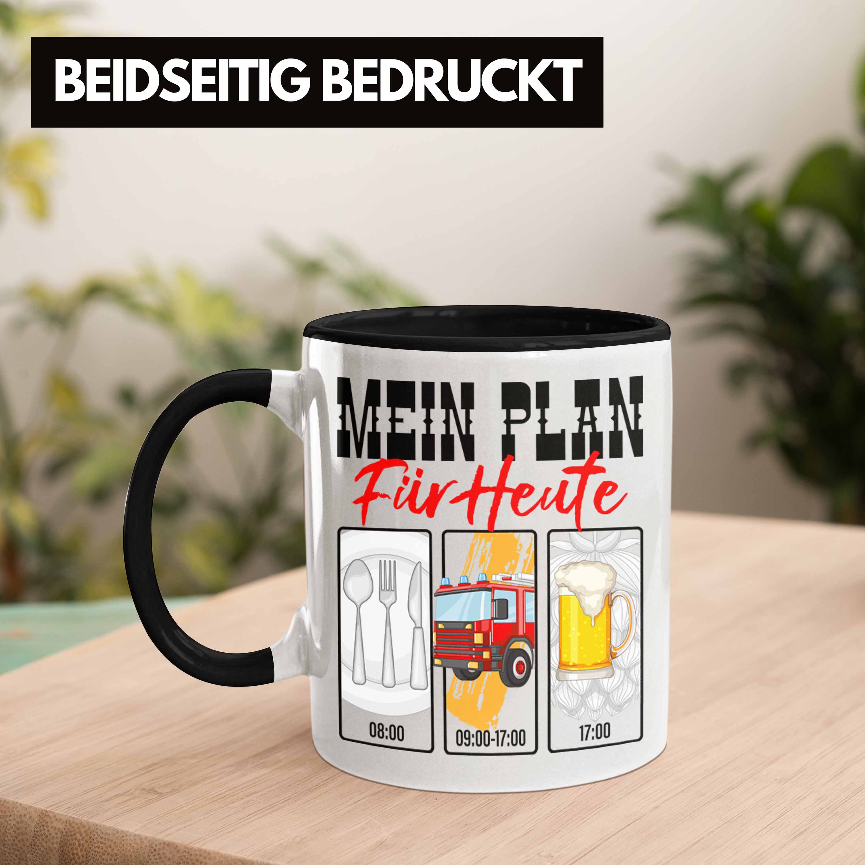 Trendation - Feuerwehr Tasse Lustiges Geschenk für Feuerwehrmann Grafik Becher G