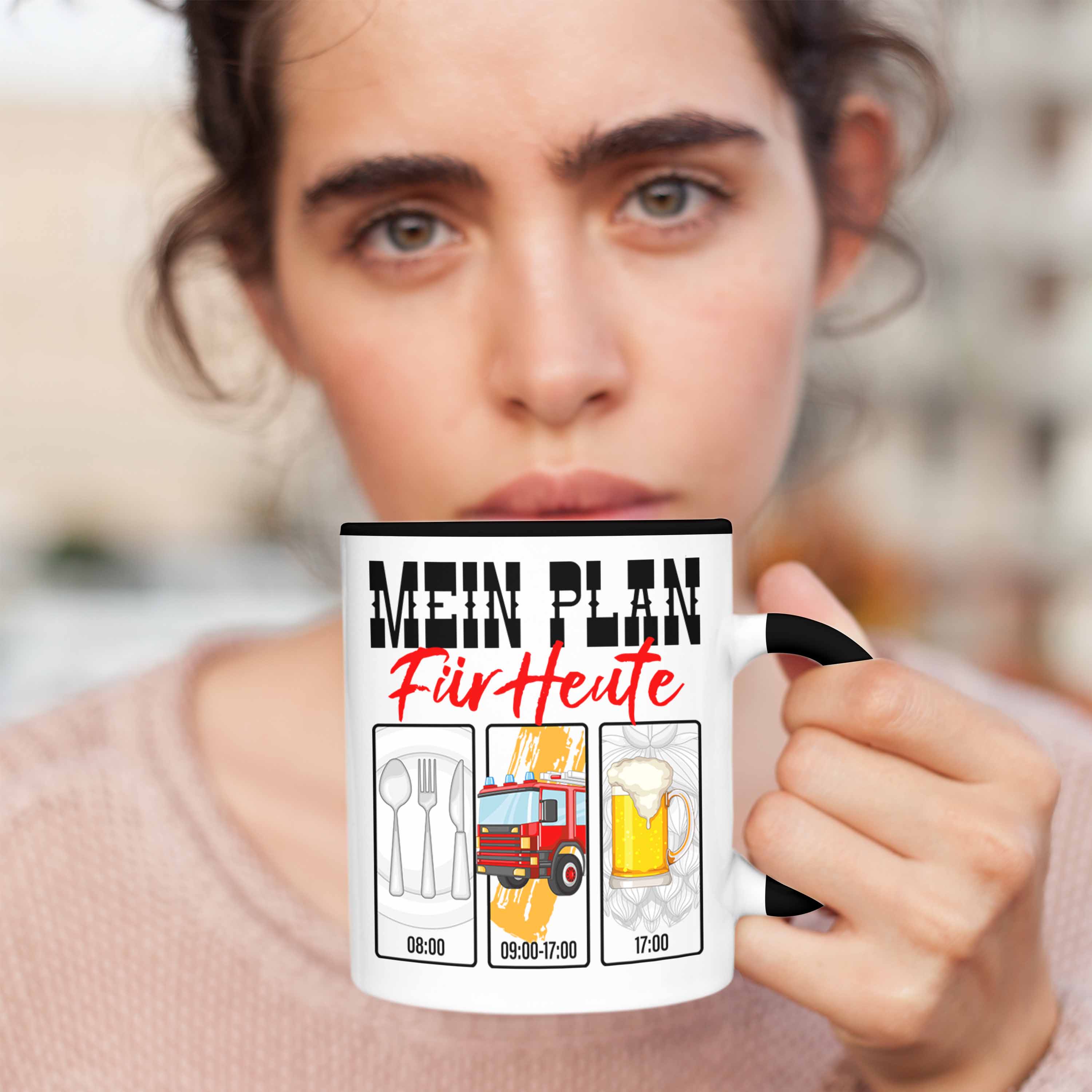 Trendation - Feuerwehr Tasse Lustiges Geschenk für Feuerwehrmann Grafik Becher G