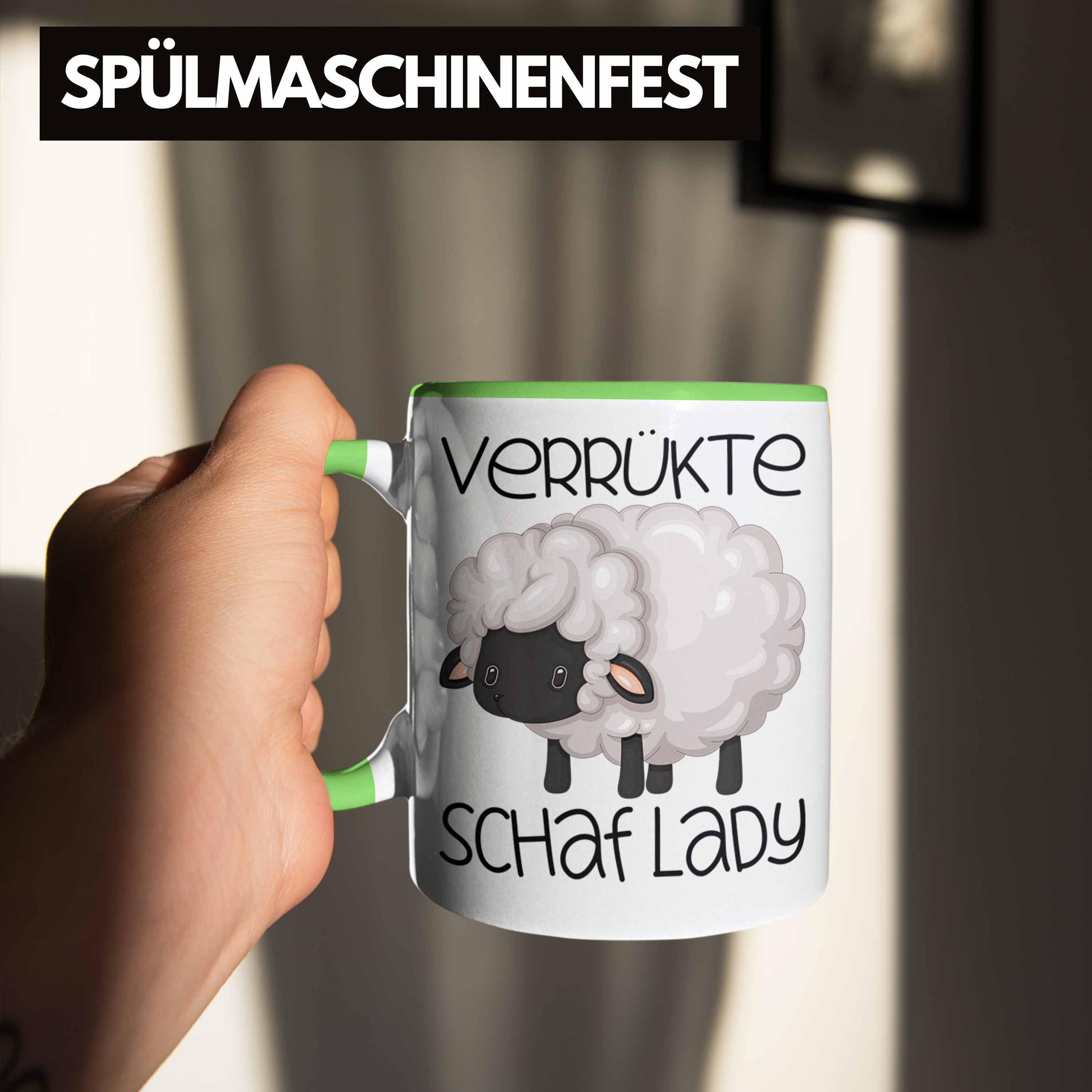 Trendation - Schaf Tasse Geschenk Schafhirte Hirtin Verrückte Schaf Lady Schaf-L