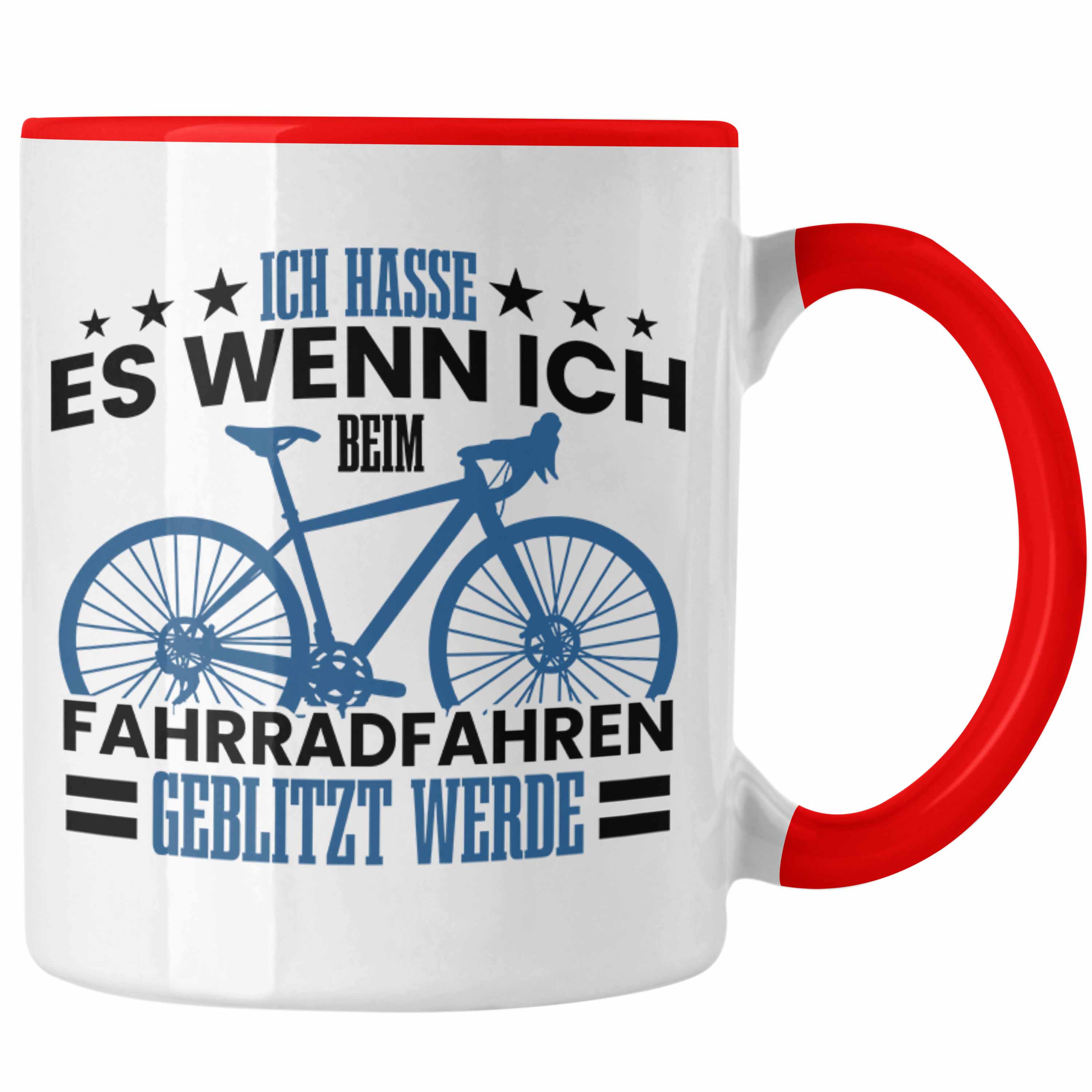 Trendation - Tasse Fahrradfahrer Geschenk für Radfahrer Fahrradfahrern Geblitzt