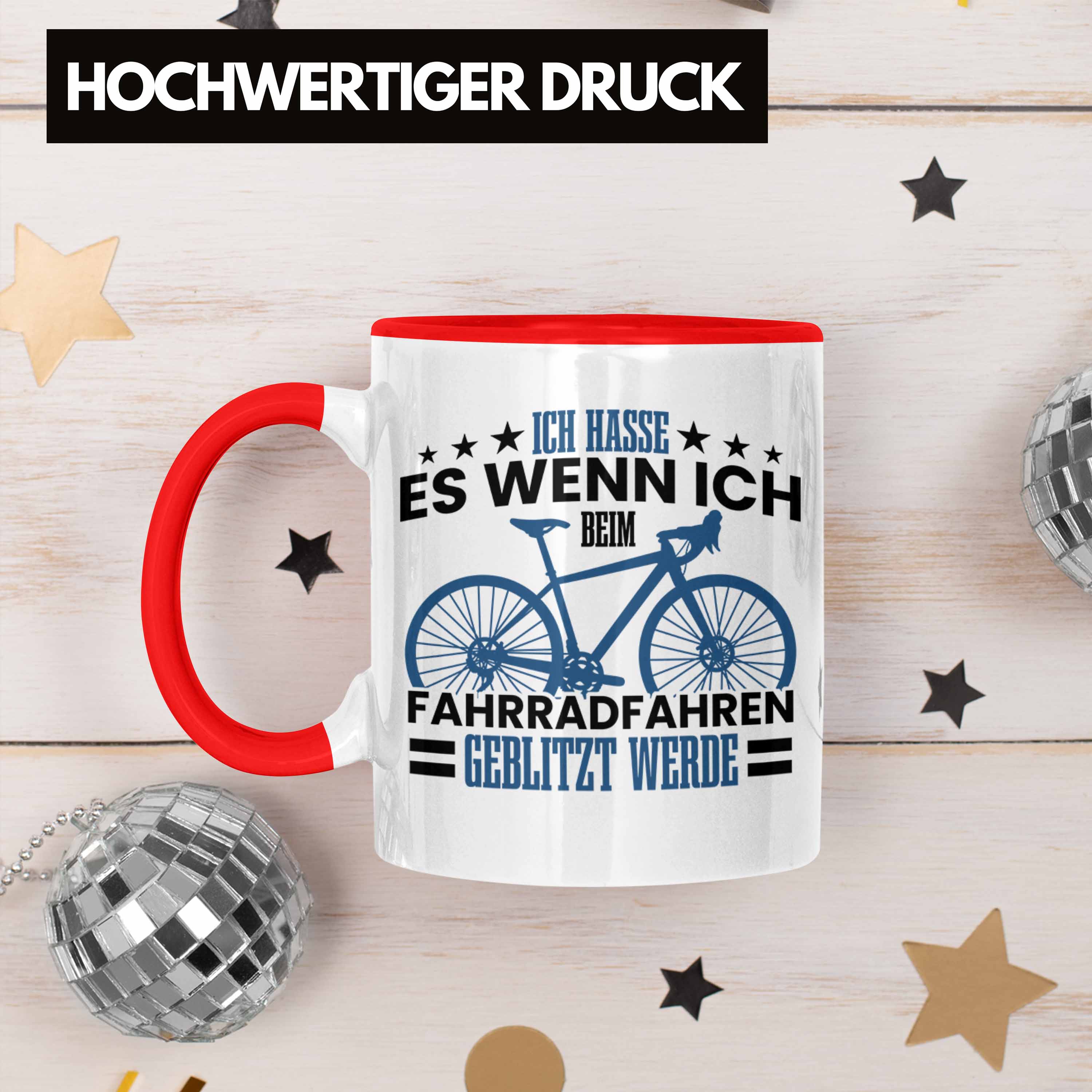 Trendation - Tasse Fahrradfahrer Geschenk für Radfahrer Fahrradfahrern Geblitzt