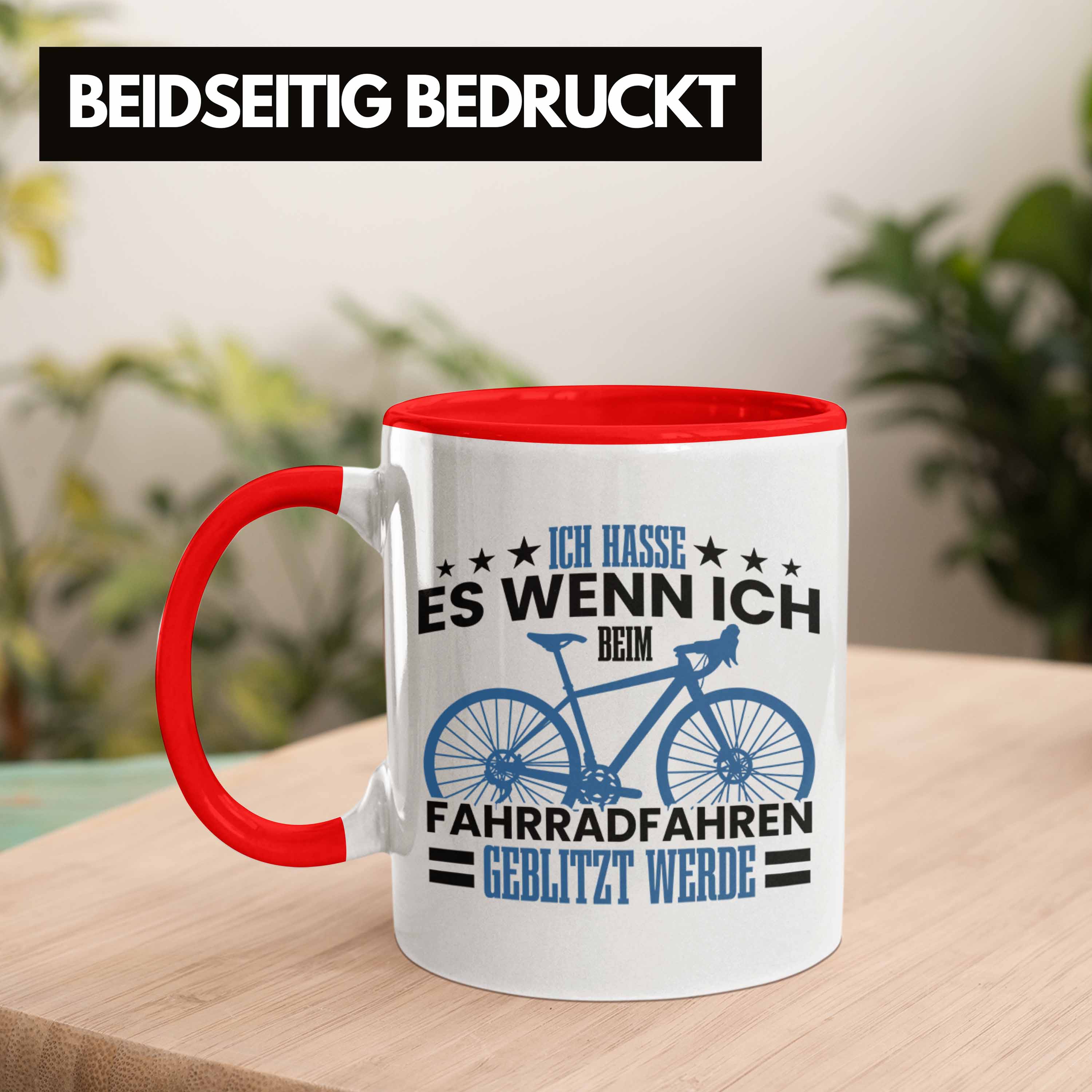 Trendation - Tasse Fahrradfahrer Geschenk für Radfahrer Fahrradfahrern Geblitzt