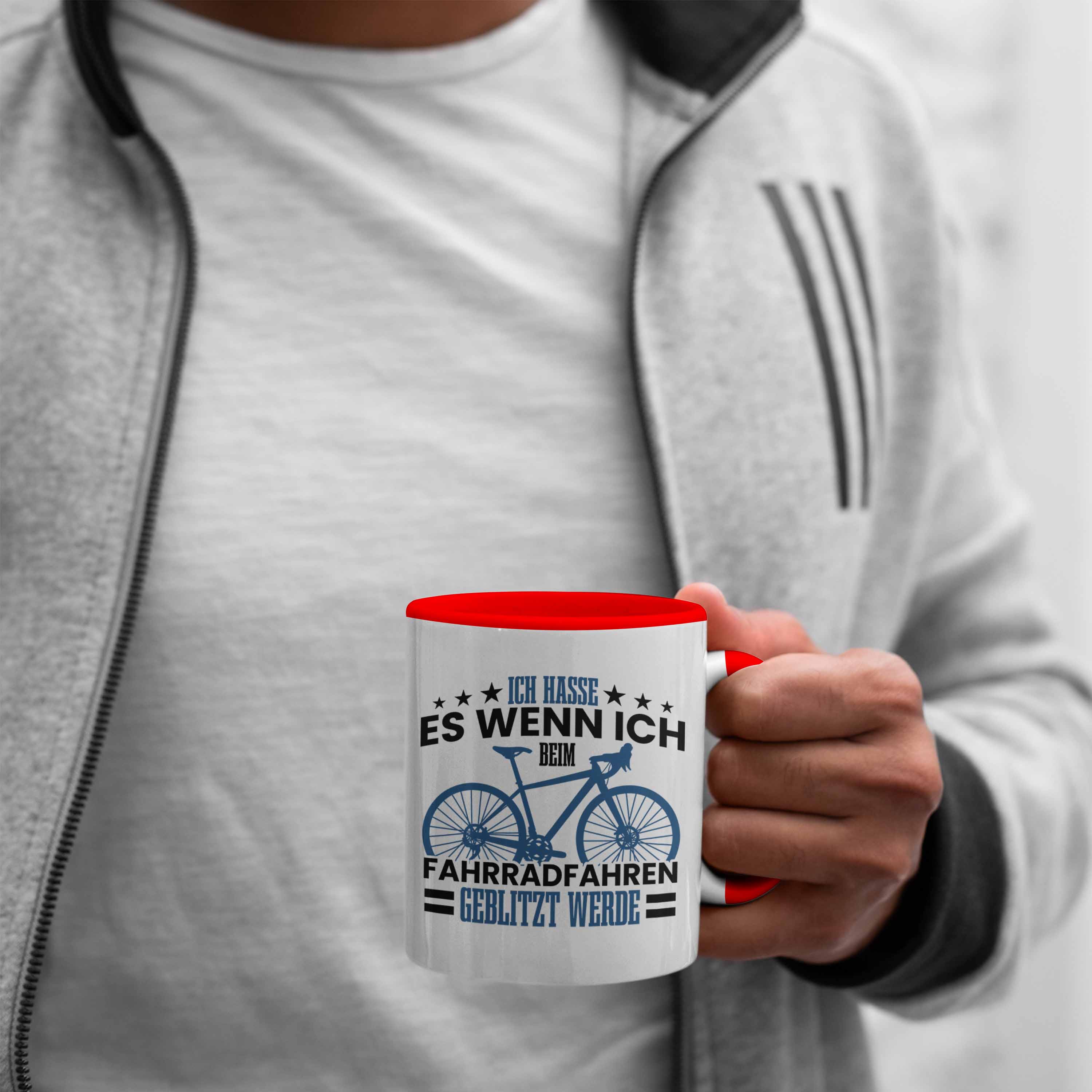 Trendation - Tasse Fahrradfahrer Geschenk für Radfahrer Fahrradfahrern Geblitzt