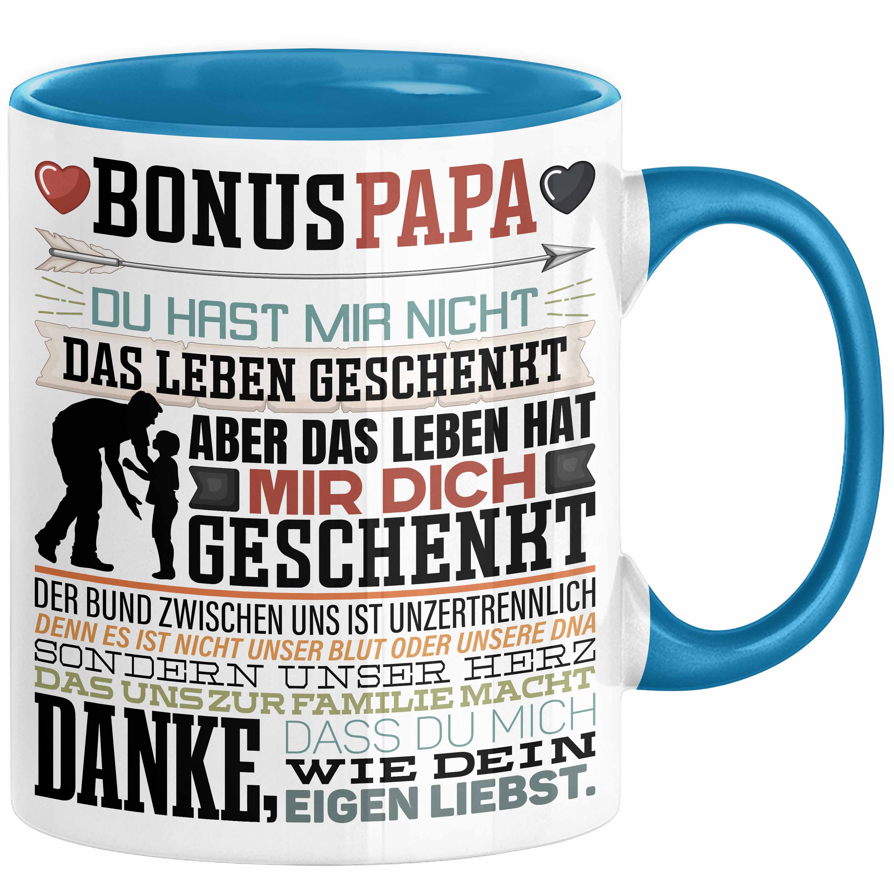 Trendation - Bonus Papa Tasse Stiefvater Geschenk Stiefvater Vatertag Lustiger S