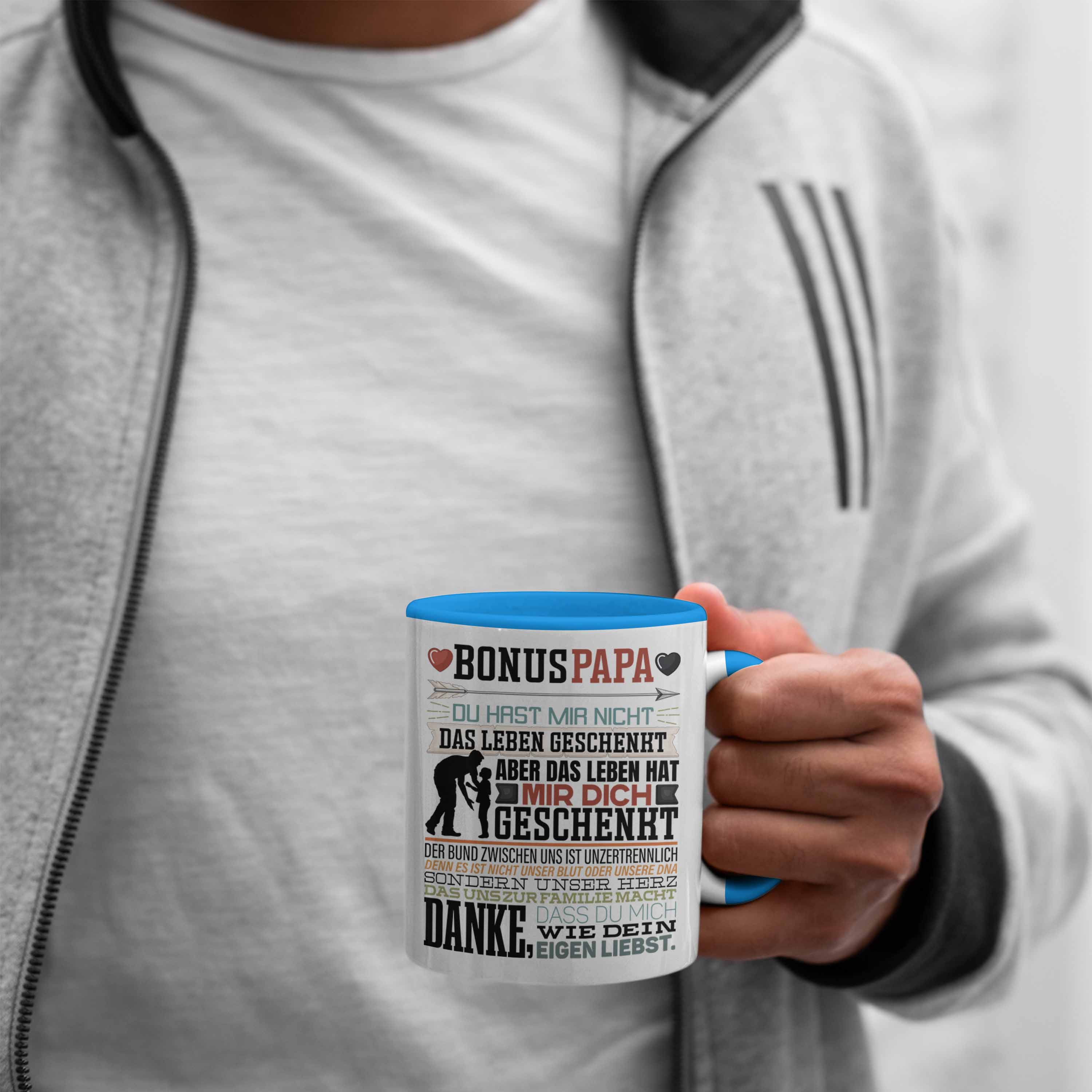 Trendation - Bonus Papa Tasse Stiefvater Geschenk Stiefvater Vatertag Lustiger S