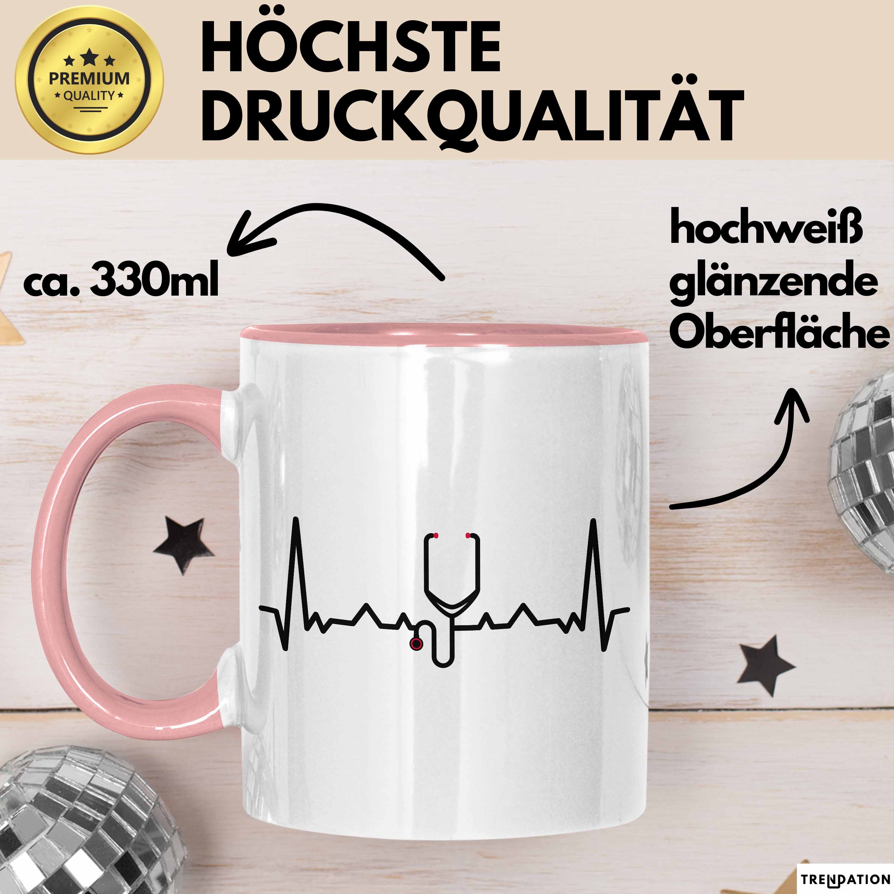 Trendation - Herzschlag Doktor Tasse Geschenk Bester Doctor Arzt Geschenkidee Är