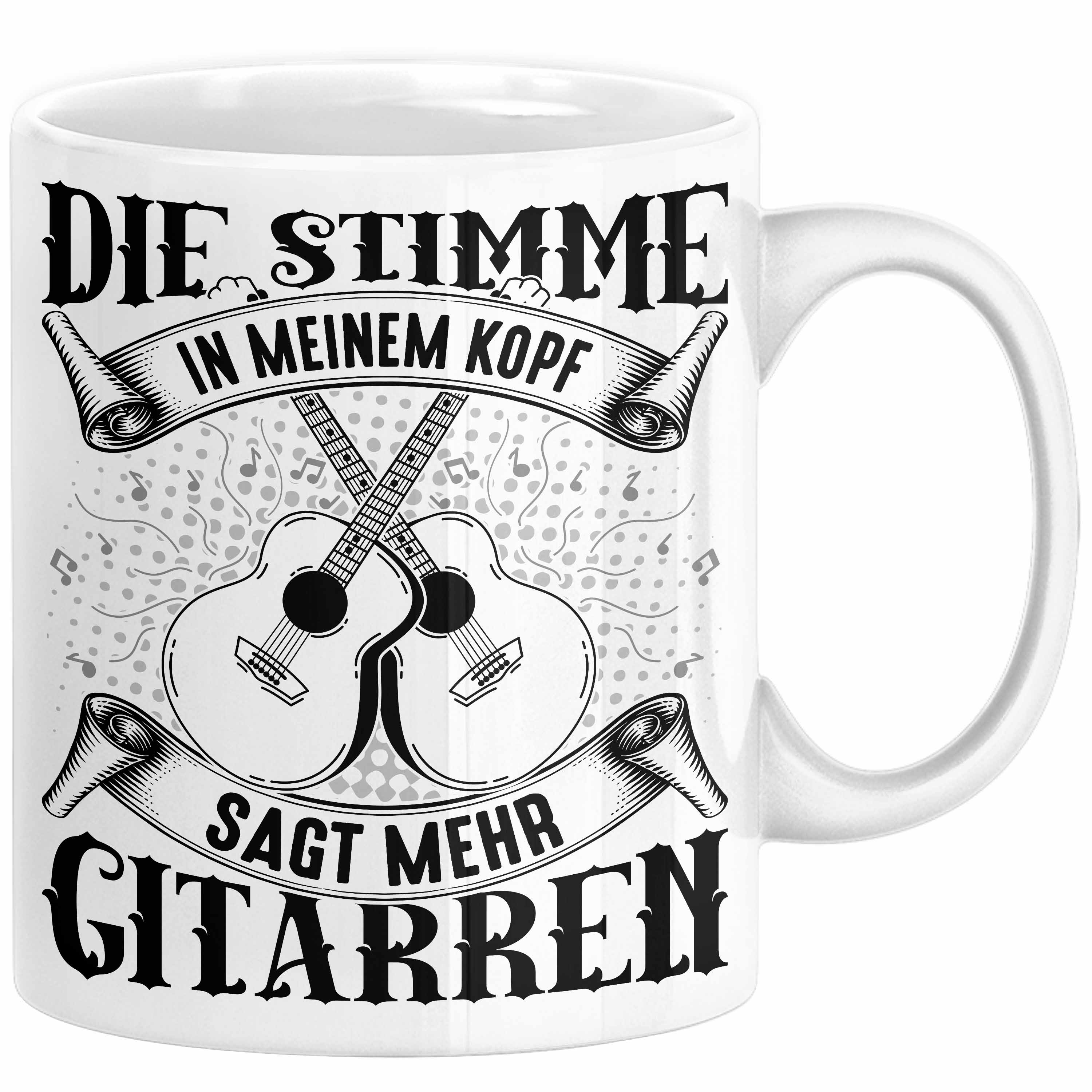 Trendation - Gitarrenspieler Tasse Geschenk Gitarre Geschenkidee Spruch Kaffee-B