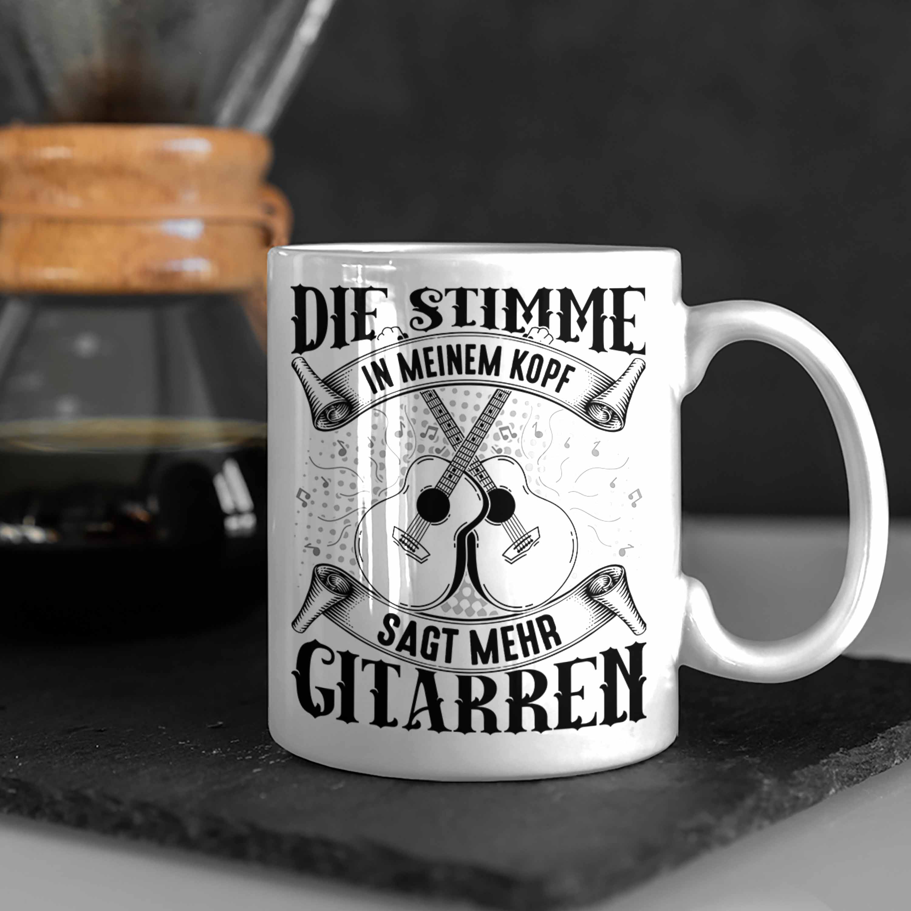 Trendation - Gitarrenspieler Tasse Geschenk Gitarre Geschenkidee Spruch Kaffee-B