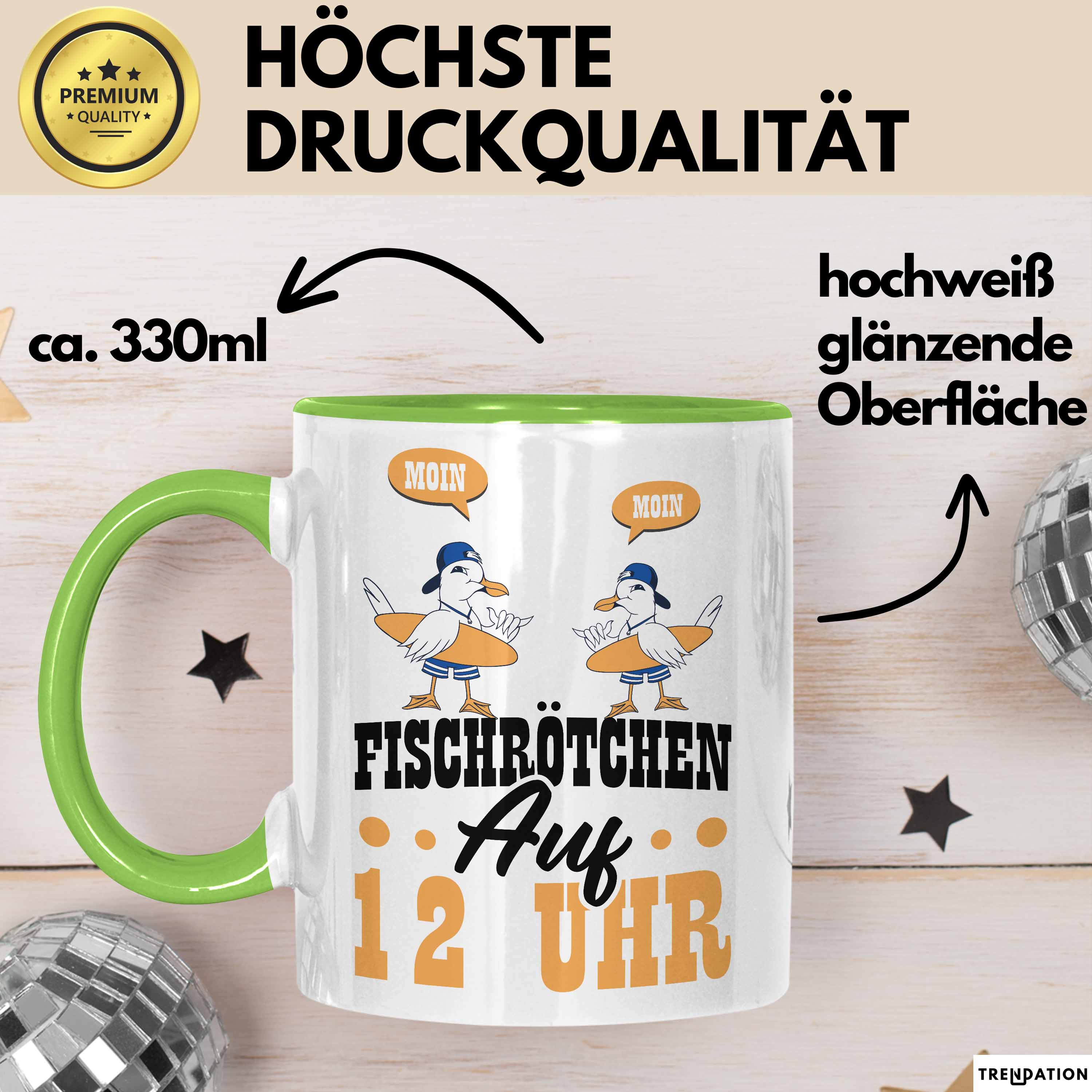 Moin Tasse Geschenk Norddeutschland Sylt Norderney Möwen Fischbrötchen Geschenki