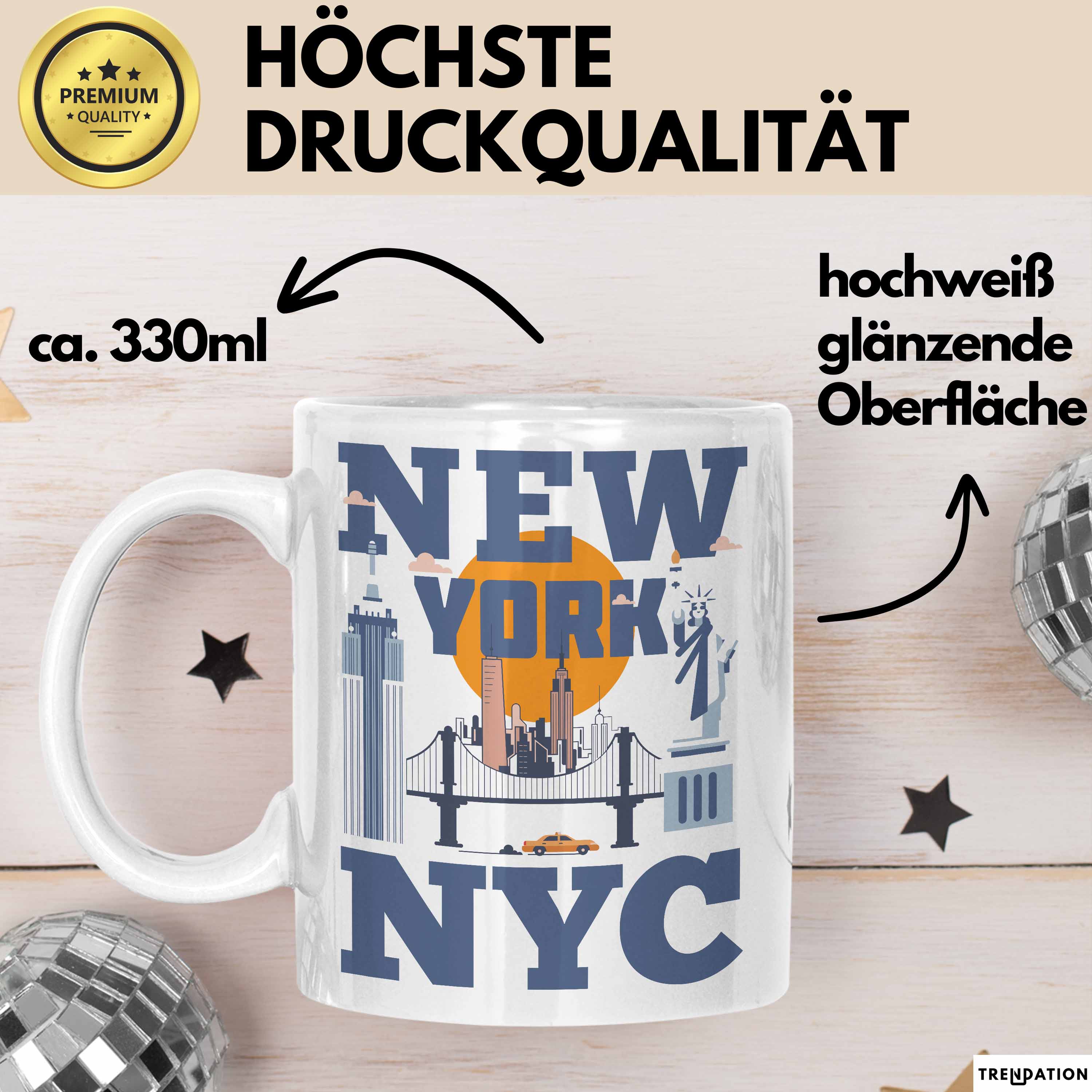 New York City Tasse Geschenk USA Urlaub Reisen Kaffee-Becher