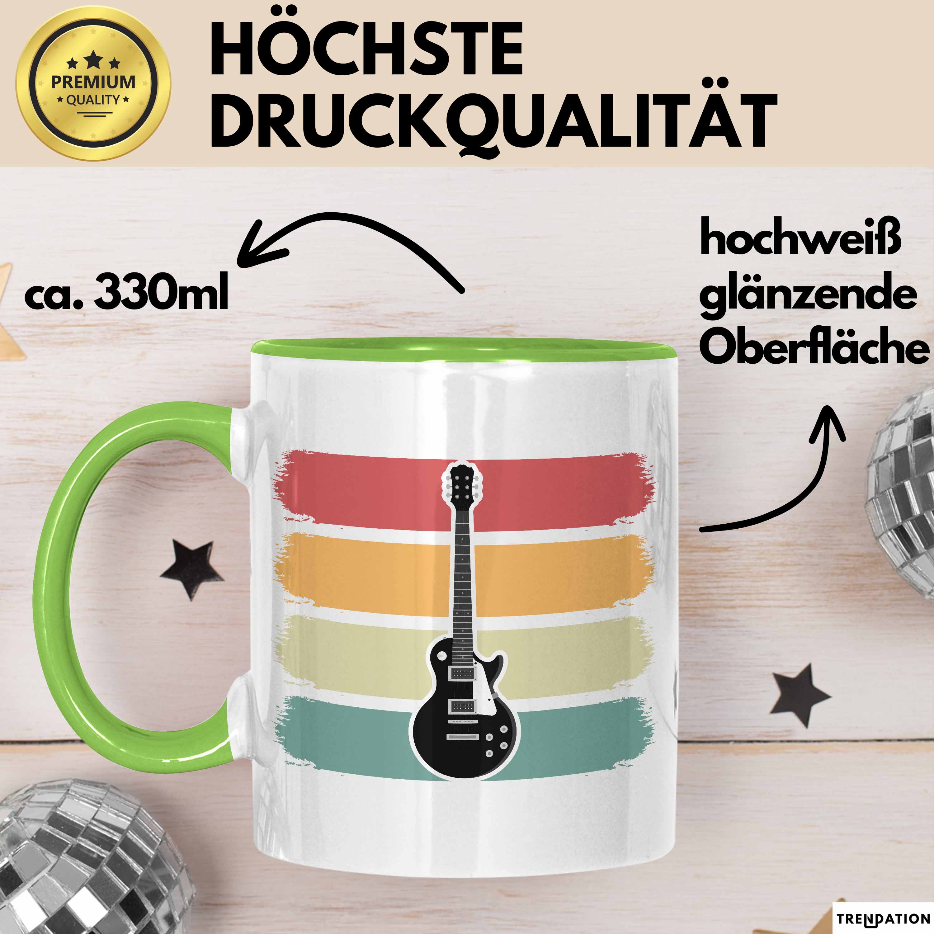 Gitarrenspieler Geschenk Tasse Gitarre Vintage Kaffee-Becher